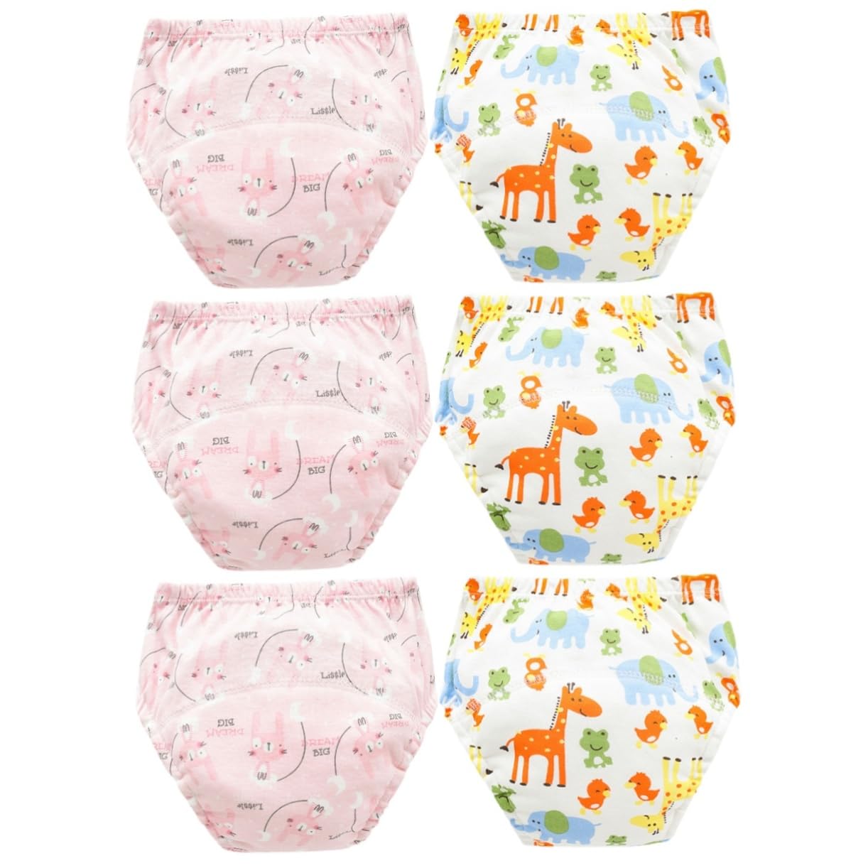 GALPADA 6piezas De Reutilizables Para Bebés Diseño y Transpirable s Varios estilos Algodón Para Entrenamiento De Baño