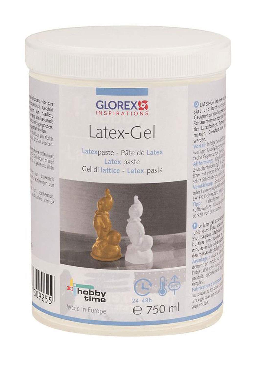 Glorex Plasty-Late: Latte Di Lattice Naturale 250 Ml, Composto Per Stampo Monocomponente, Indurente All'Aria, Alta Elasticità - 6