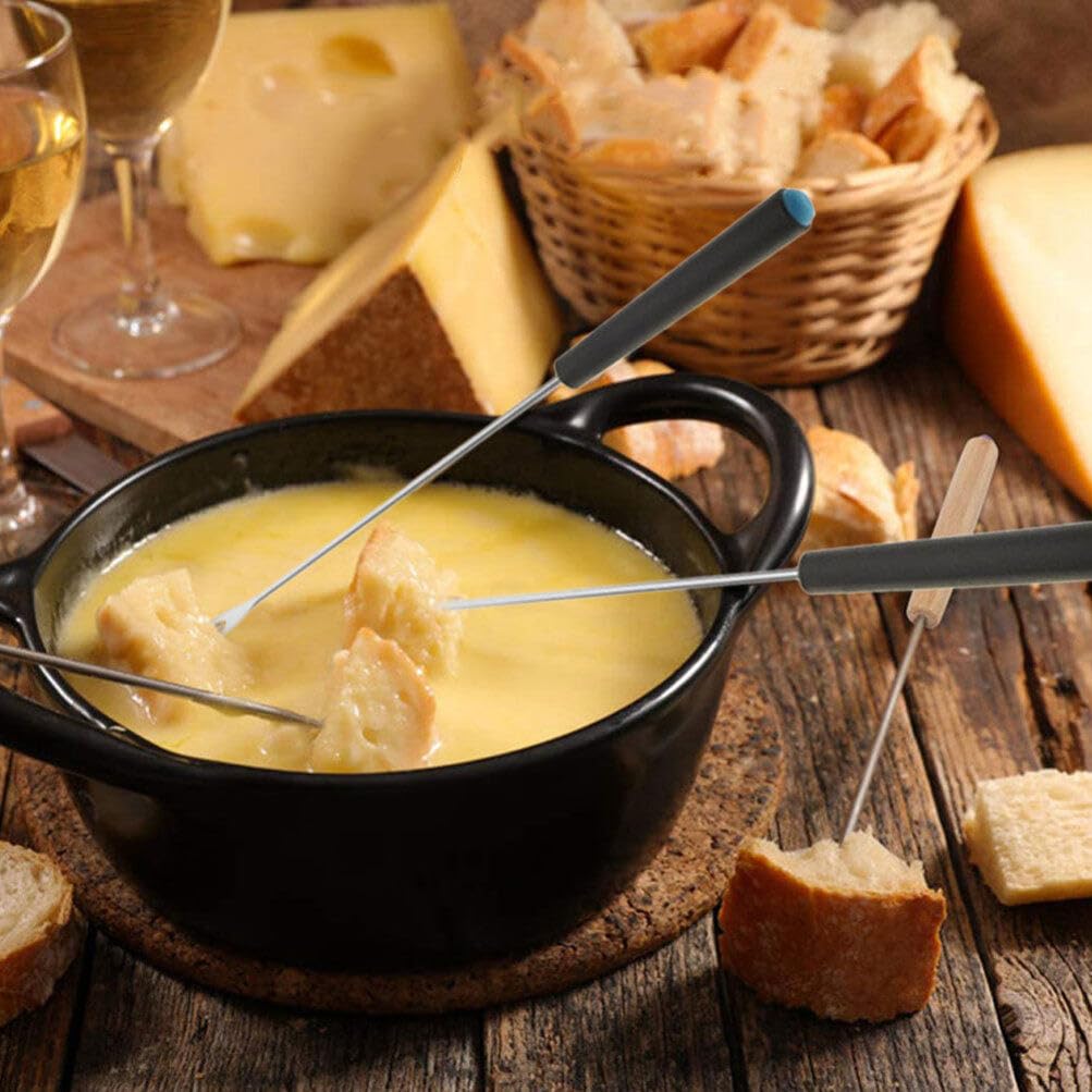 Kichvoe 6pcs Stainless Steel Roasting Sticks Barbecue Forks for Bbq Outdoor Grilling and Camping for Sausages Hot Dogs and Vegetables