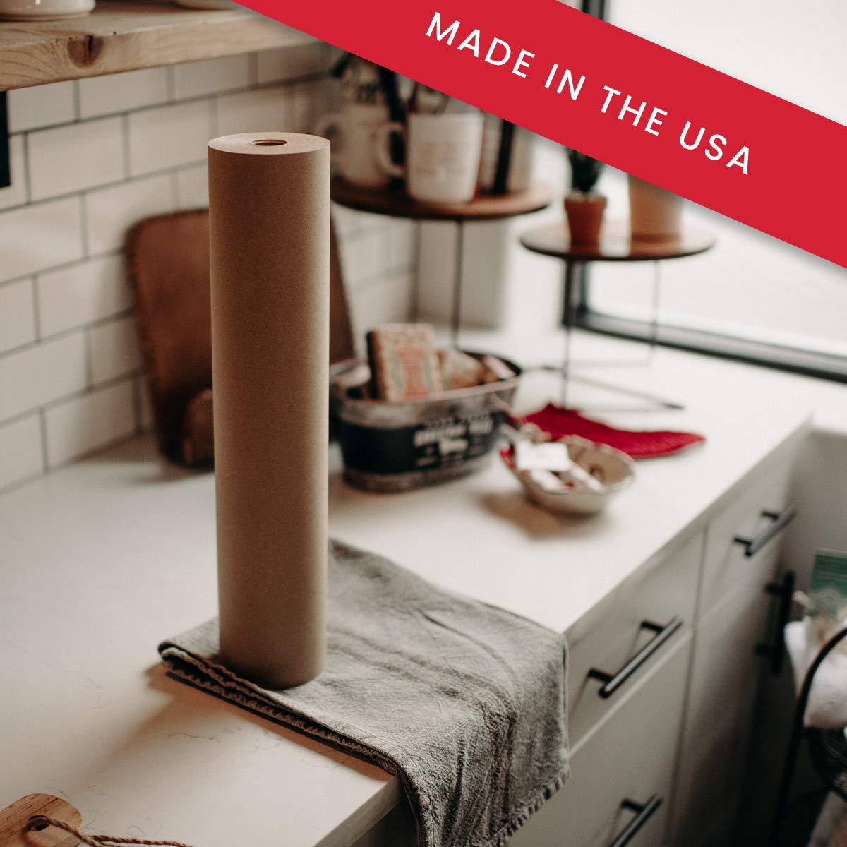 Kraft Brown Wrapping Paper Roll 48" x 1,800" (150 ft) â€“ 100 Recyclable Craft Construction and