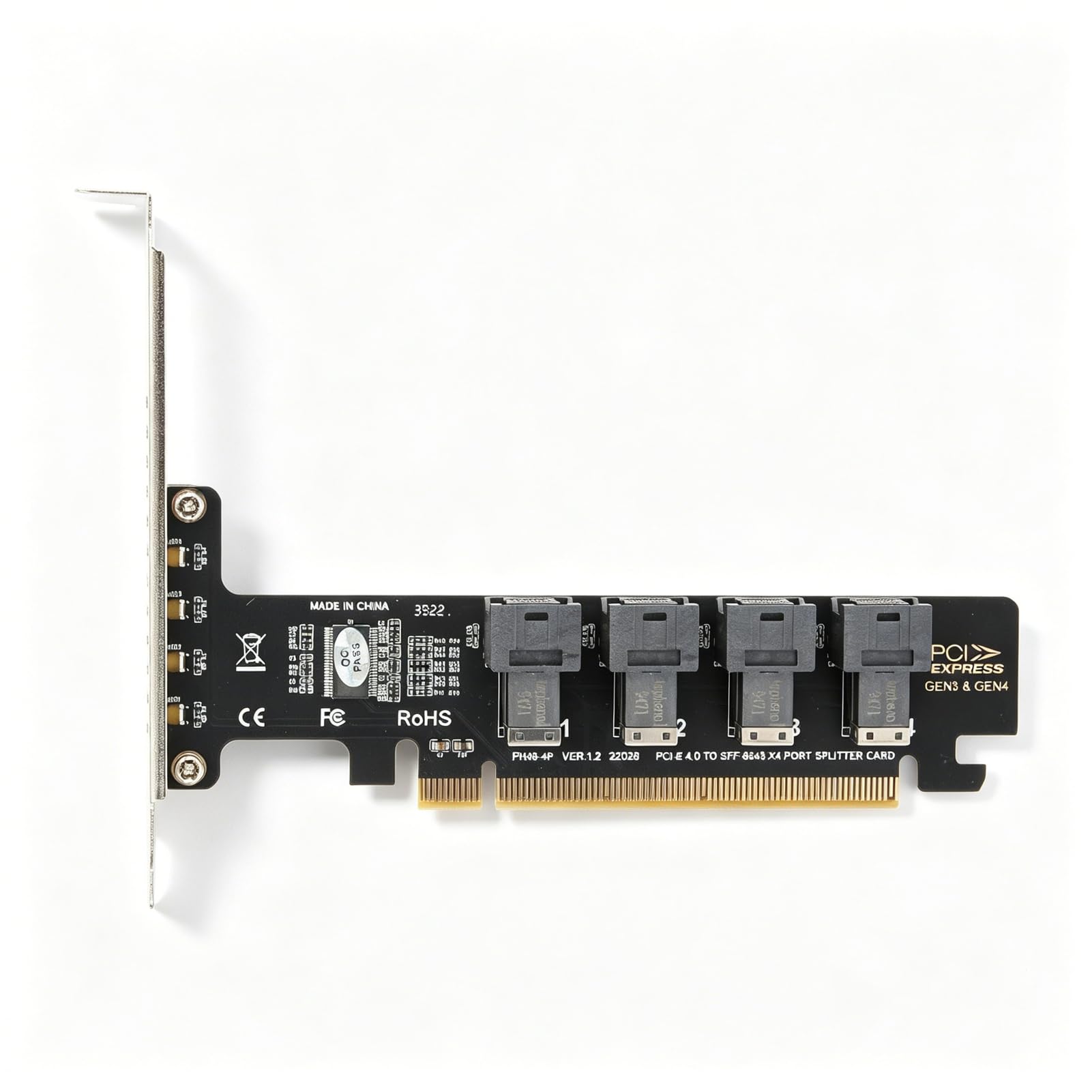 Amazon.com: PH49-4P PCIe X16 to 4 Port U.2 NVMe Expansion Card