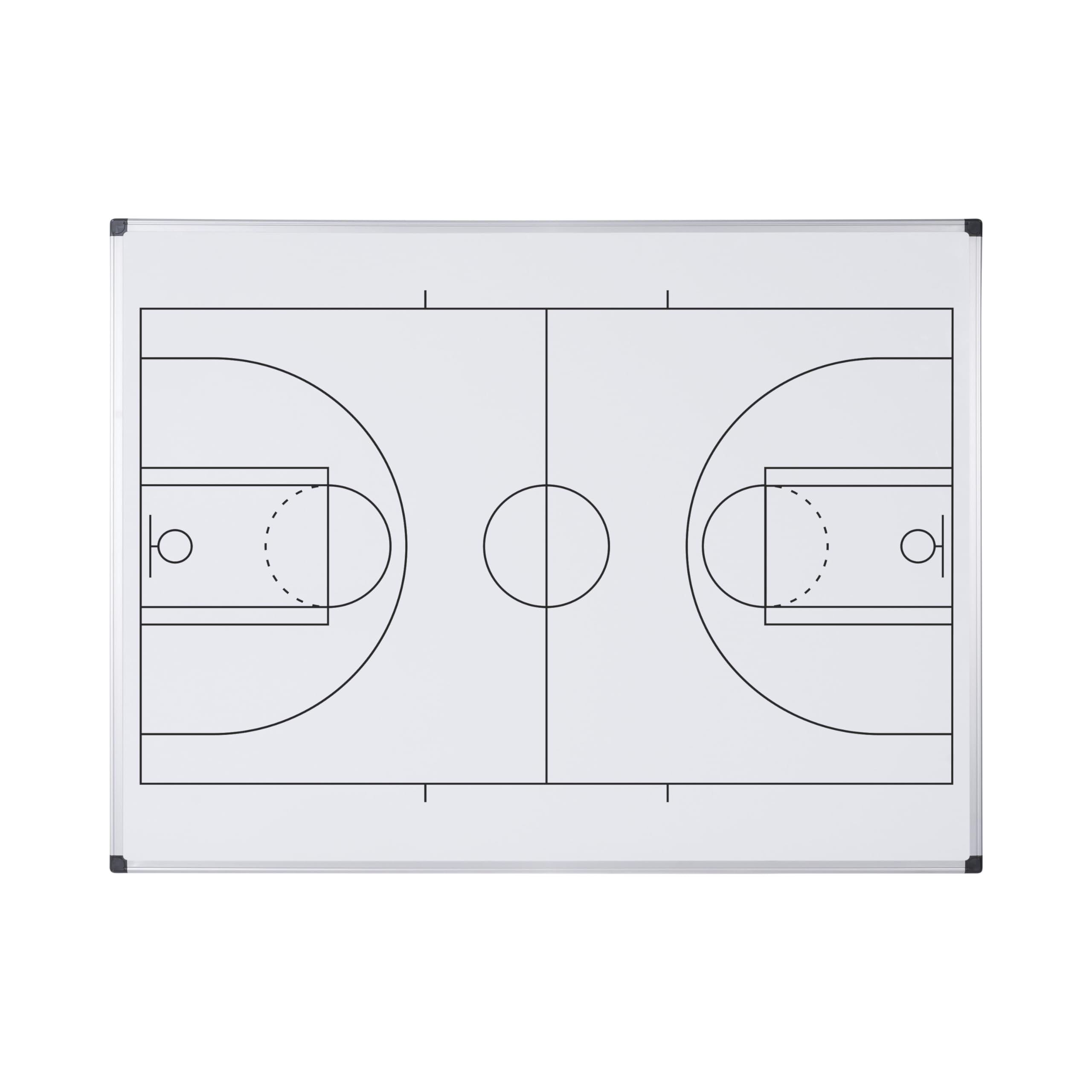 Bi-Office Maya Magnetic Basketball Printed Whiteboard - A3 - Lacquered Steel Printed Surface, Aluminium Frame