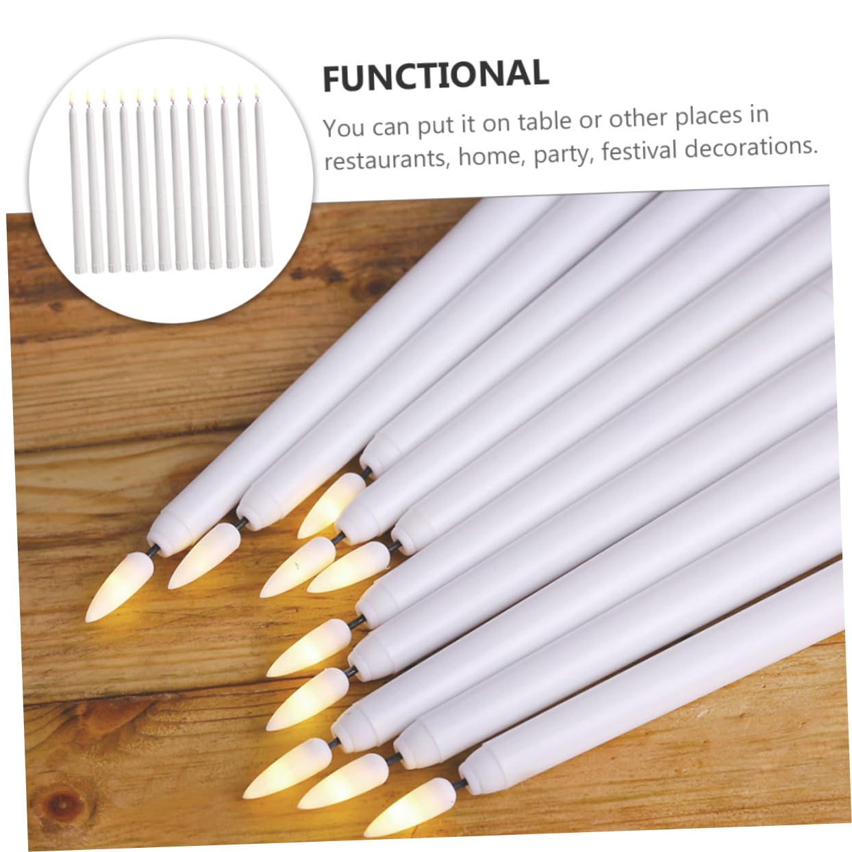 12 Piezas Luz de Vela LED de Poste Lámpara de Vela Decorativa para Halloween Suministros para Fiesta de Halloween Lámpara de Poste de LED