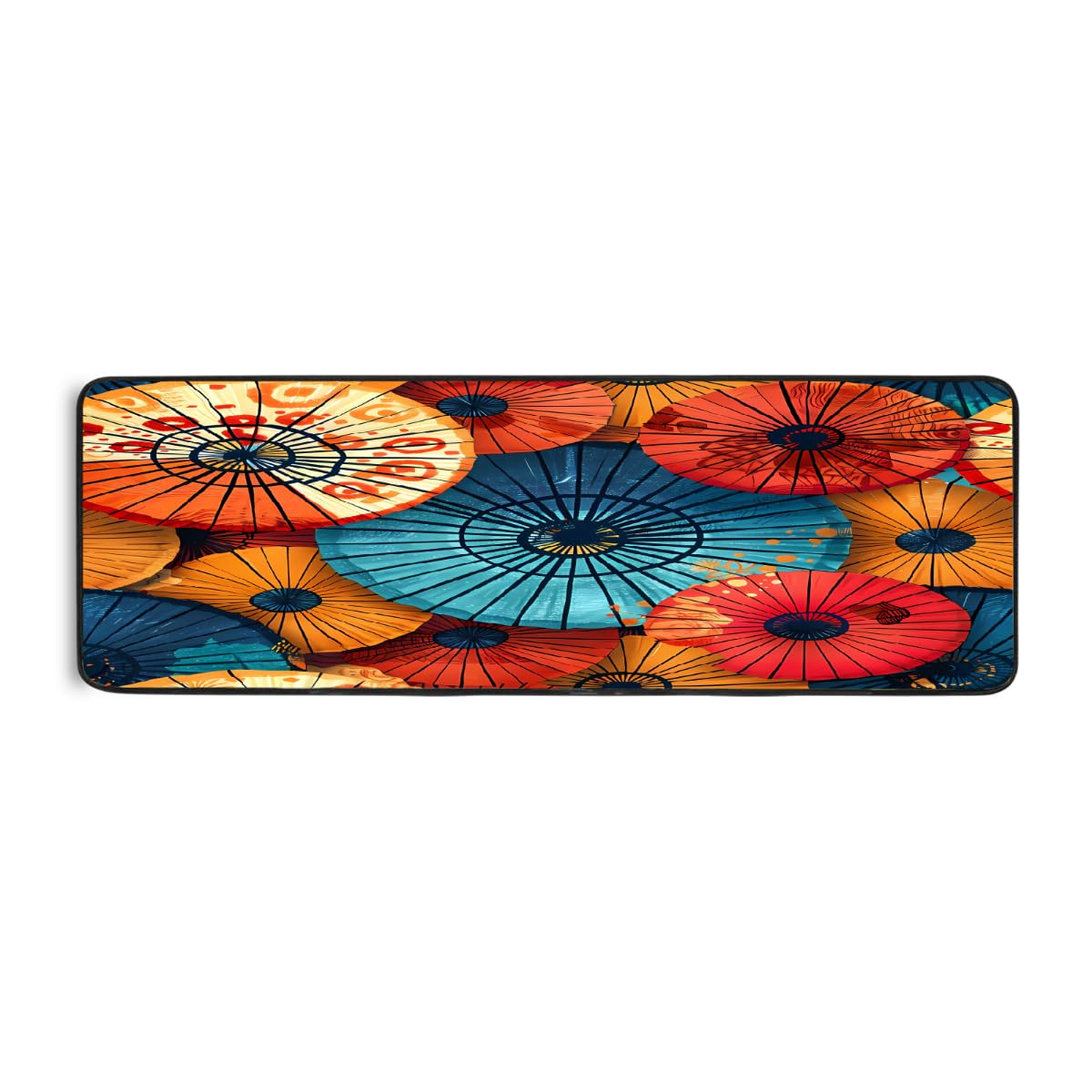 Tapis de cuisine en papier japonais parapluie 183x61cm antidérapant