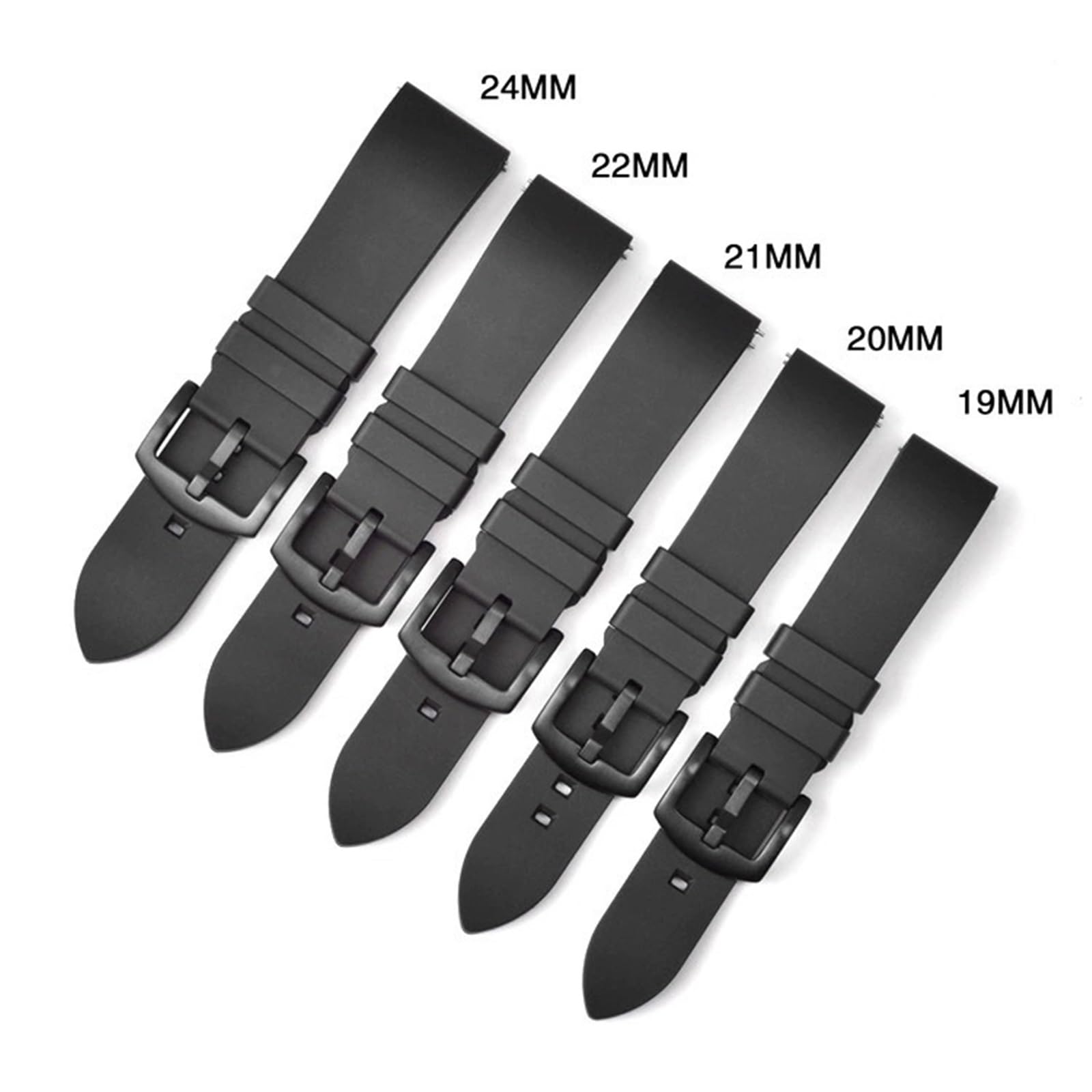 Cinturini for orologi in silicone morbido a sgancio rapido in gomma di ricambio for donne e uomini, 20 mm, 22 mm, 24 mm