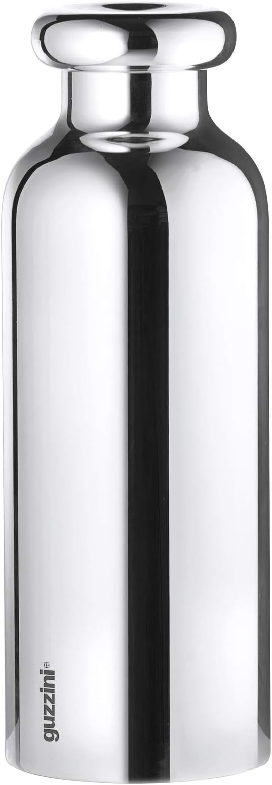 Guzzini On The Go Thermal Travel Bottle, Spalvieri & Del Ciotto, Ø 7.3 x h21.2 cm, 500cc, Chrome