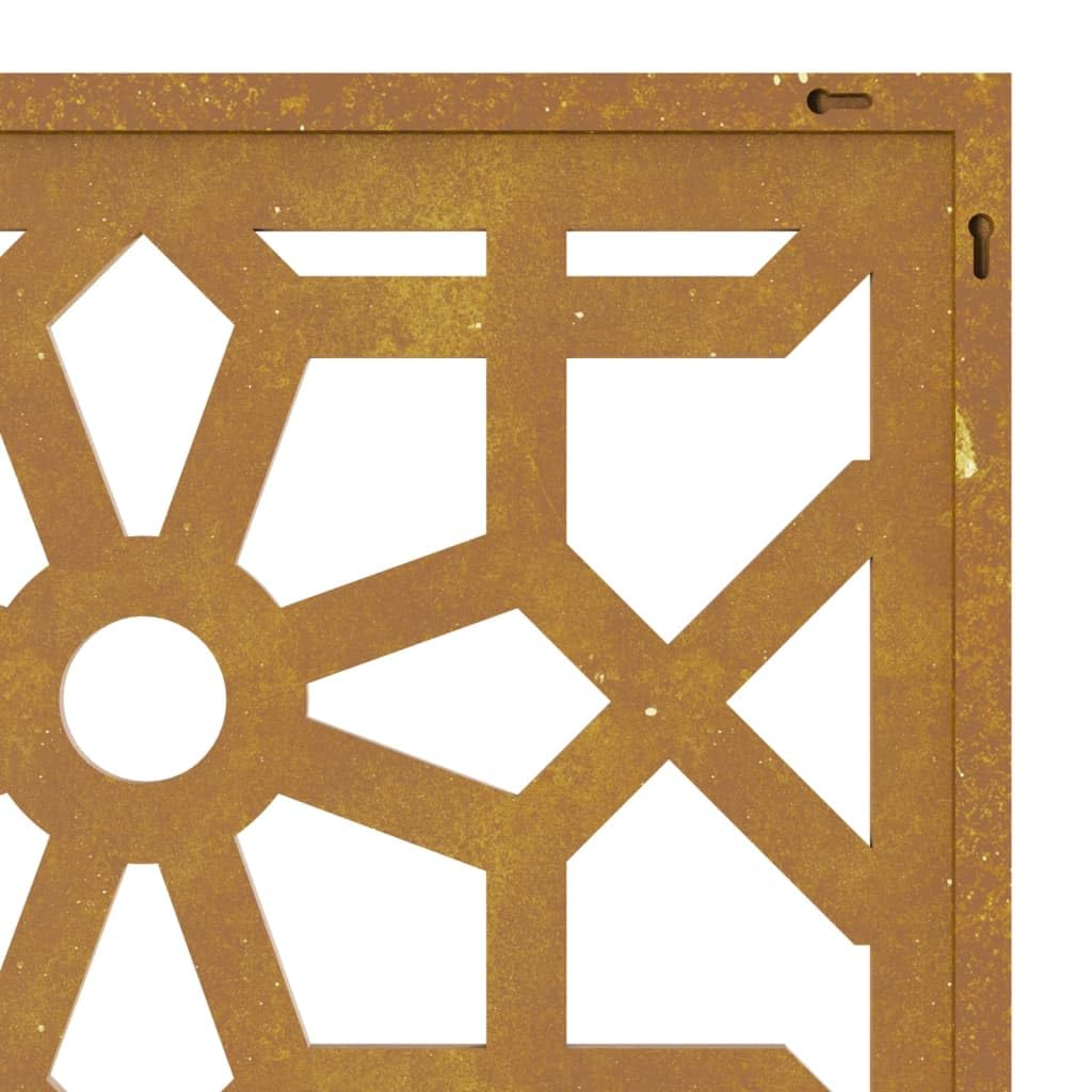Décoration murale jardin 105x55cm acier corten design mauresque