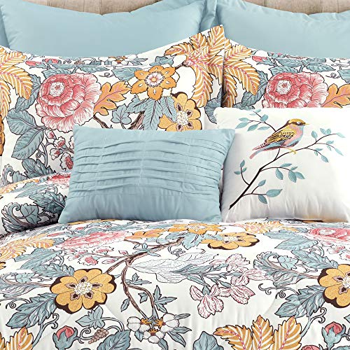 Cama de microfibra azul y amarillo King sin arrugas 4