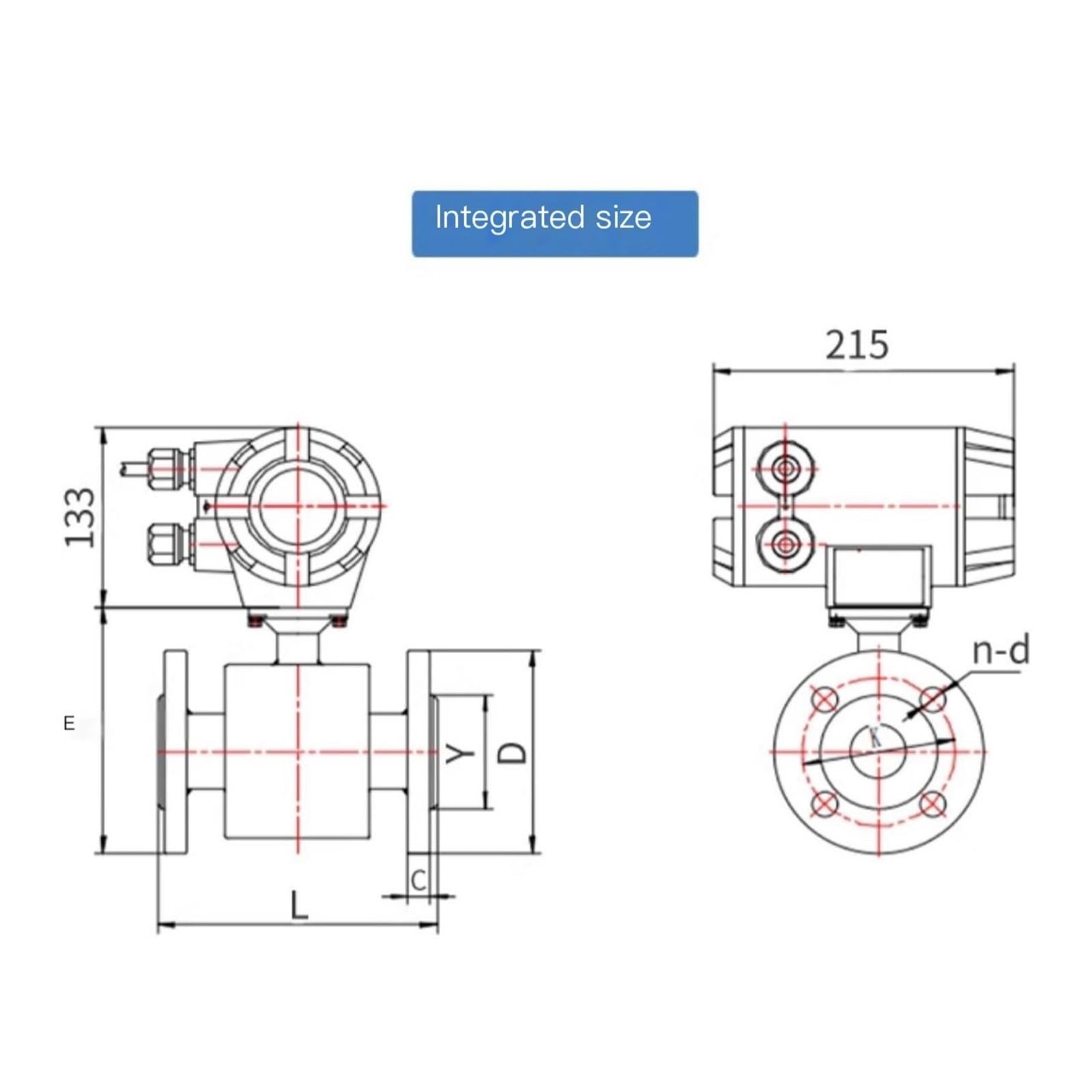 Medidor de Flujo electromagnético DN200
