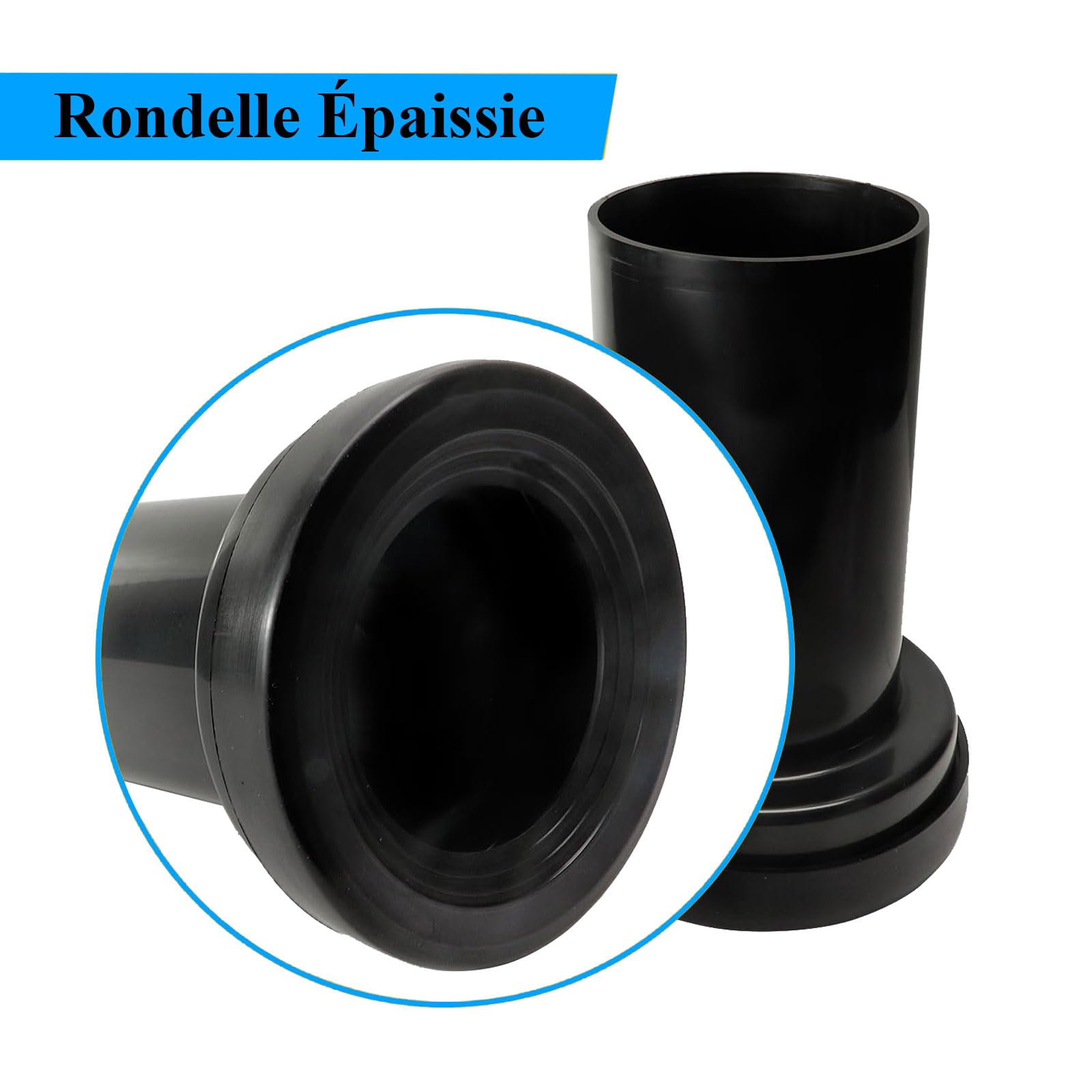 Kit de raccordement pour cuvette suspendue, compatible avec Geberit (152.426.46.1), comprenant un tuyau d'évacuation et un tuyau de remplissage, avec joints.