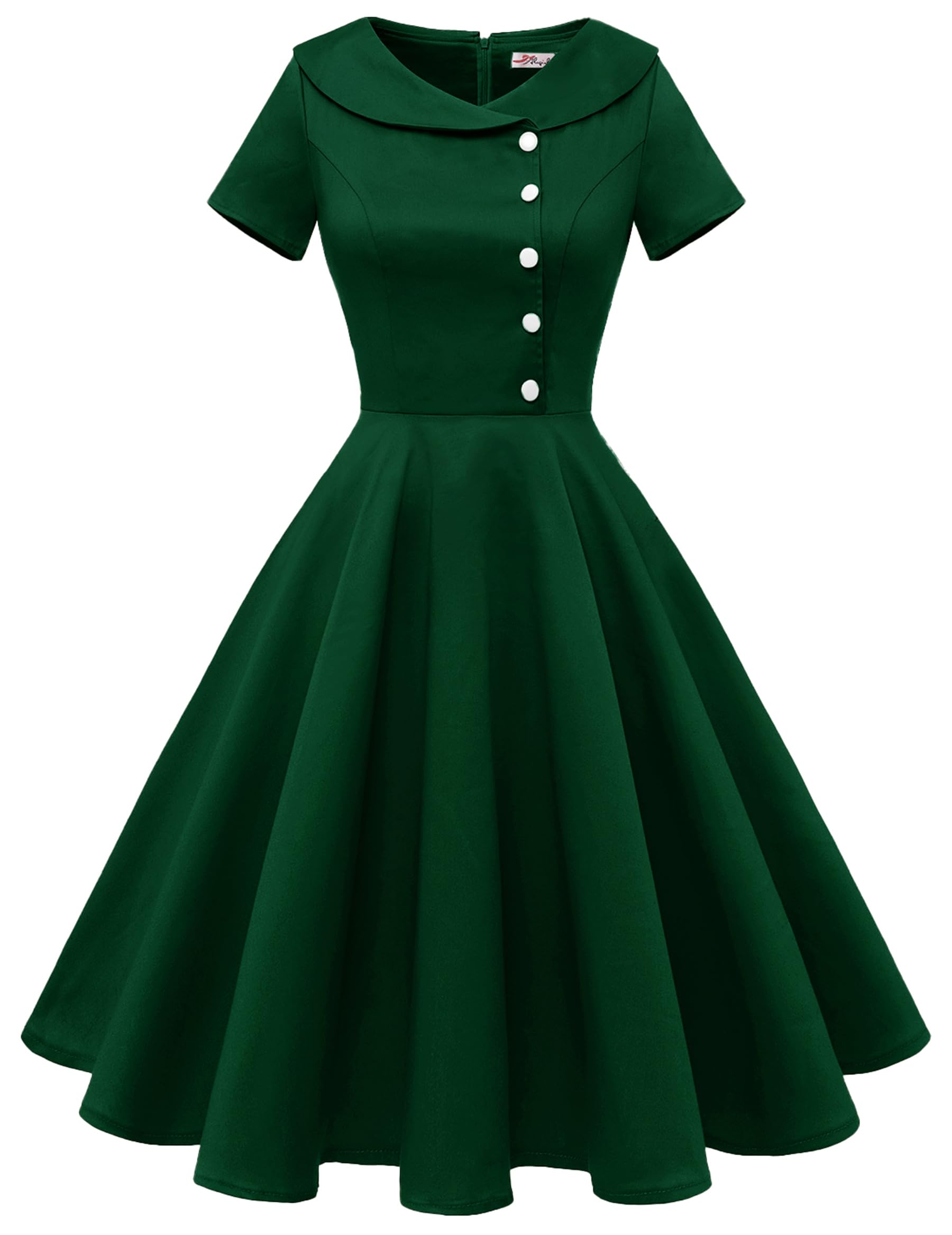 DRESSTELLS Elegante midijurk voor dames, met korte mouwen, bruiloft