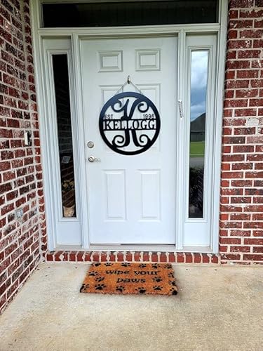 Customized Front Door Sign, Last Name Signs For Home Decor Wall, Large 24 Inch, Quick Shipping, Pk Decor Split Letter Metal Acm Family Name Sign Personalized, Housewarming Gift, Anniversary, Birthday #TOP1