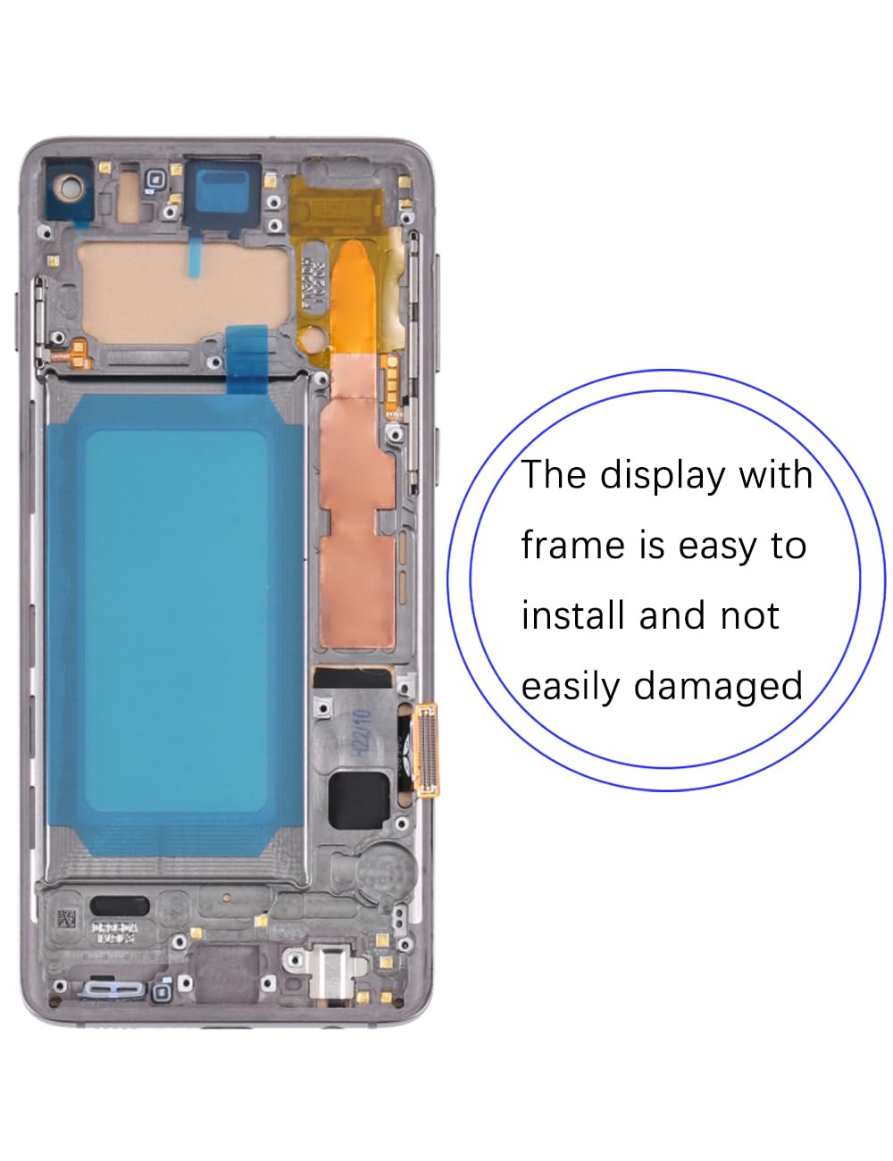 Ersatz Display für Samsung Galaxy S10 4G LCD Bildschirm TFT ,G973F G973U G973W Display Bildschirm Touch Digitizer Assembly Reparaturteile Kit(Schwarz mit Rahmen,Ohne Fingerabdruck,Not Curved Screen)