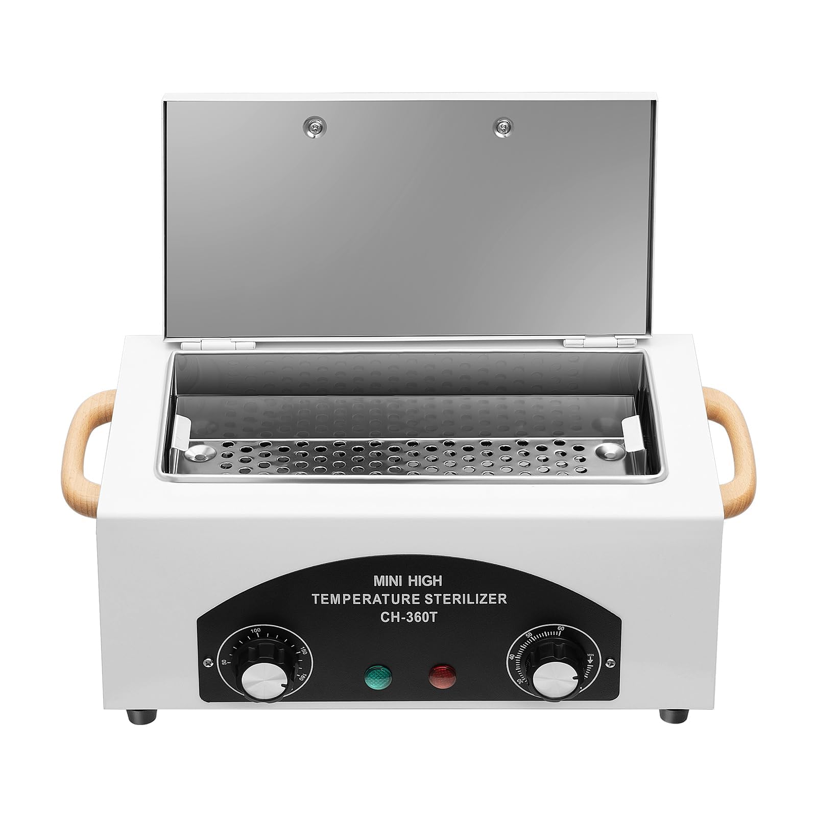 Stérilisateur Électrique 300W 50‑220°C Autoclave Stérilisation Bocaux Outils Onglerie Coiffure Avec Minuteur 0‑60min Capacité 2L Pour Matériel Esthétique Barbicide