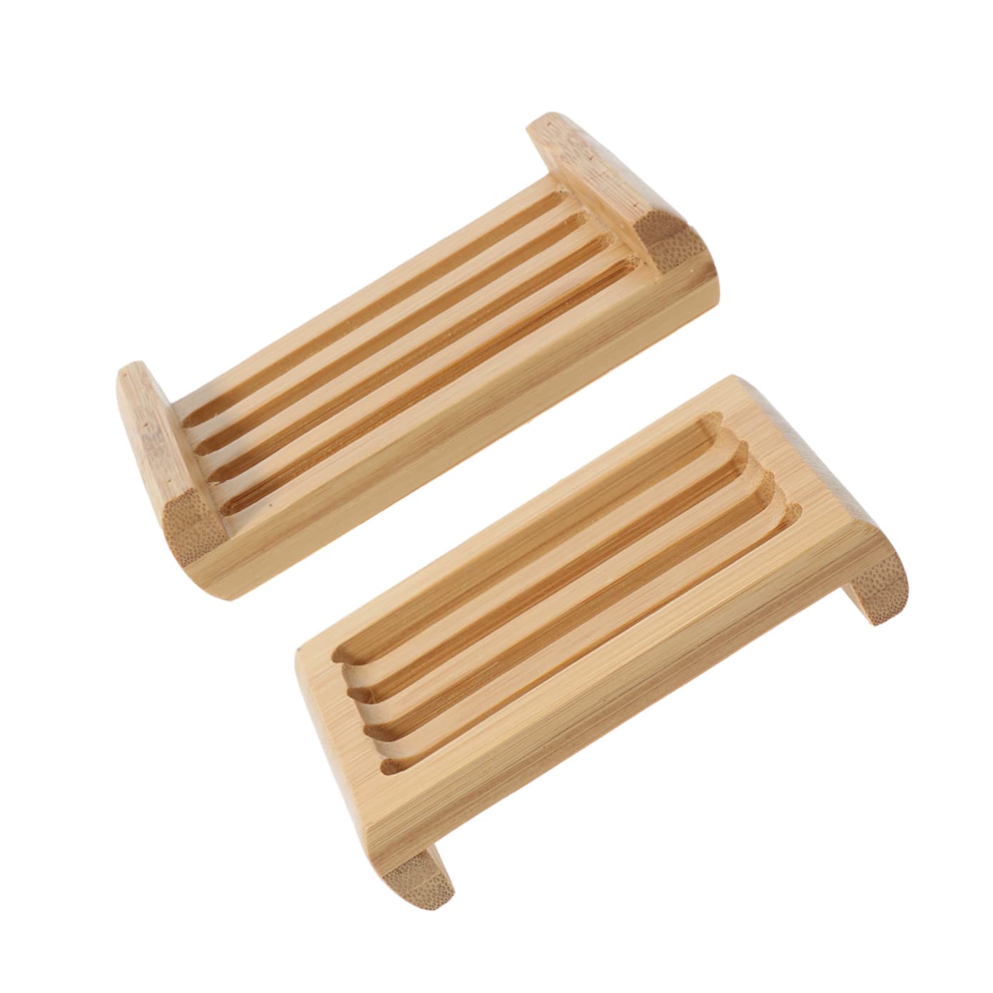 Zerodeko 2 Juegos De Jaboneras Autodrenantes De Madera para Cocina Jaboneras Tapas Escurridor De Jabón para Mostrador (2 Unidades)