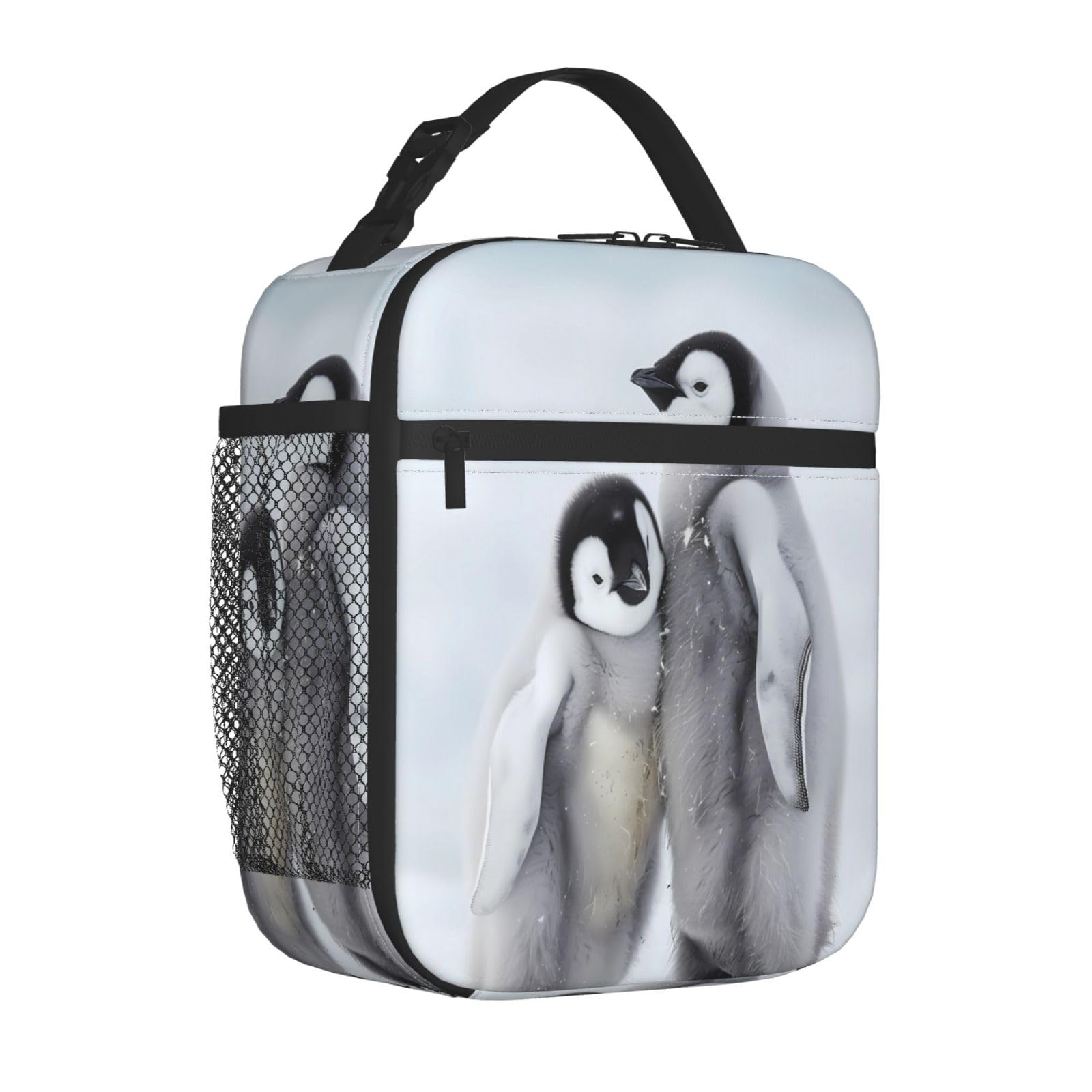 Mexpekil Insulated Lunch Bag for Kids Boys Girls Cute Animal Bird Penguin Reusable Thermal Lunch Bags Box Leakproof Cooler Bag for School Work Office Camping