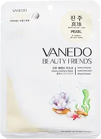 Kit 3 Unidades Máscara Hidratante Facial Coreana Beauty Friends - Pérola