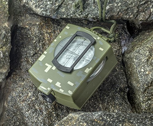 Se Military Lensatic And Prismatic Sighting Survival Emergency Compass With Pouch - Cc4580 #TOP3