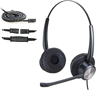 MKJ Cisco Headset with Microphone Noise Cancelling Corded Call Centre Headphone for Cisco CP-7861, 7942G, 7941G, 7945G, 7960, 7961G, 7962G, 7965G, 7971, 7971G, 7975G 8841, 8861, 9951 Office Phone