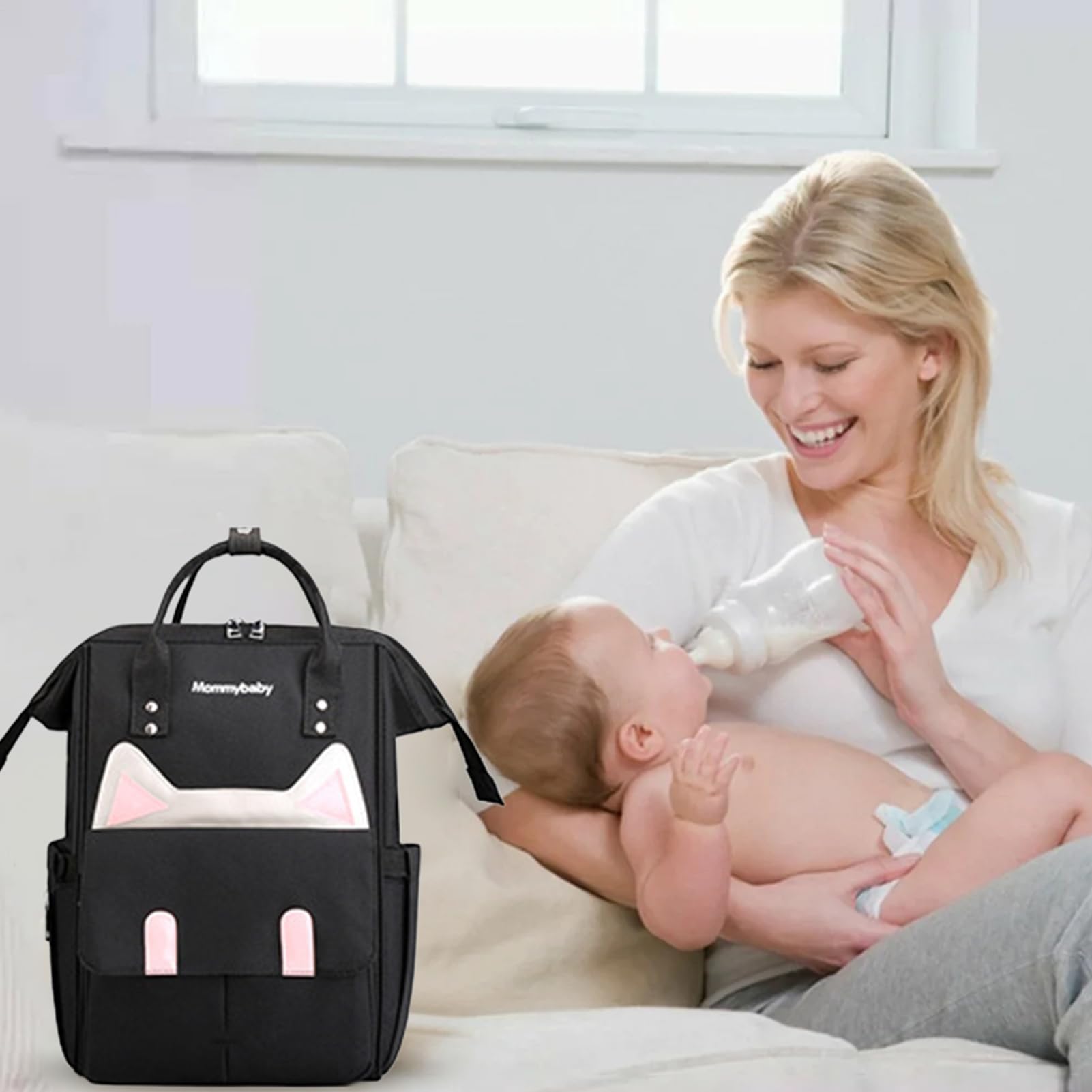 Generico Rucksack für Babybeutel – Rücken-Wickel-Paket | verstellbare | Windeltasche mit großer Kapazität | für Kinder | Multifunktionaler Windelrucksack für unterwegs