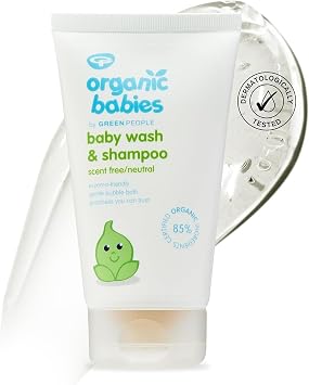 Green People Organic Babies Baby Wash & Shampoo - Fragrance Free - Vegan, Organic & Cruelty Free, 150ml