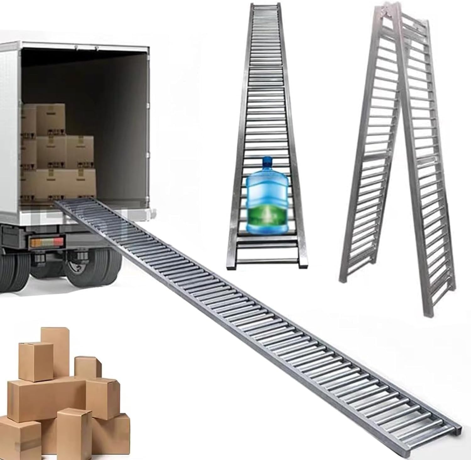 Generisch Schwerlast-Rollenförderer – 40,6 cm breit, 1 m lang, Faltbarer Industrieförderer für Lagerhallen und Fabriken, ideal für Materialtransport und Logistik
