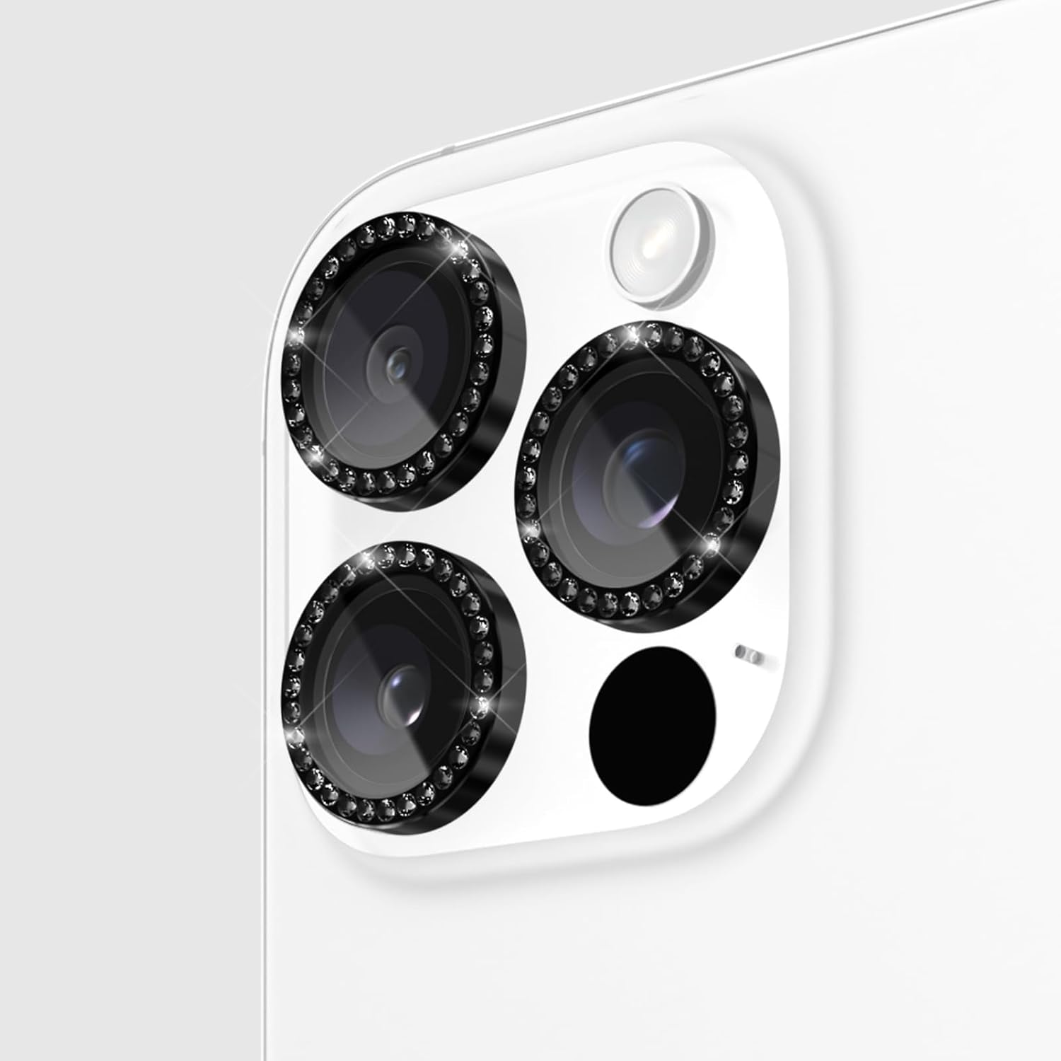 kate spade new york iPhone 16 Pro Max/iPhone 16 Pro Camera Lens Protector with Aluminum Ring - Set in Stone Nightfall