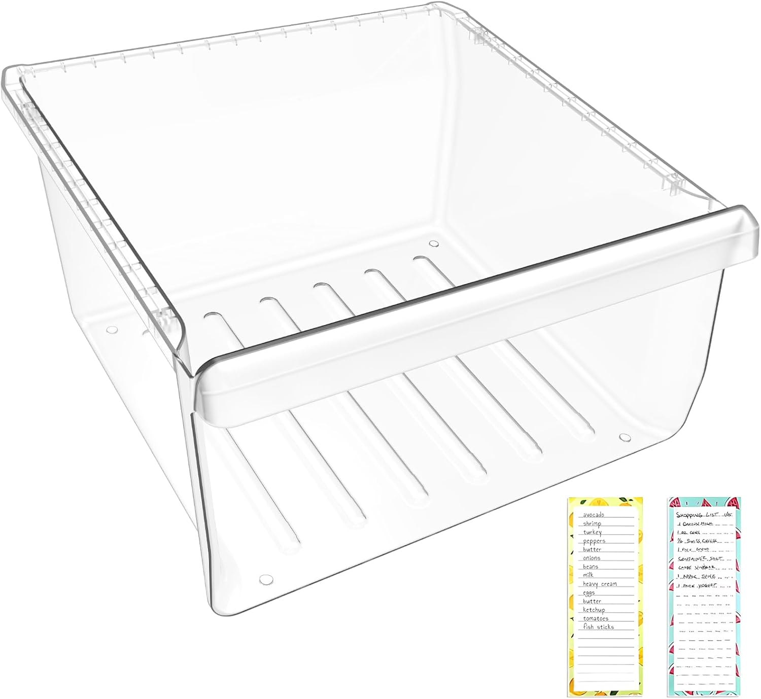 Upgraded DA97-08693B Refrigerator Crisper Drawer Compatible with Samsung Refrigerator Drawer RS25J500DSR RS25J500DSG RS261MDRS RS25H5000SR,DA97-08693B For Samsung Fridge Drawer Replacement Parts Upper