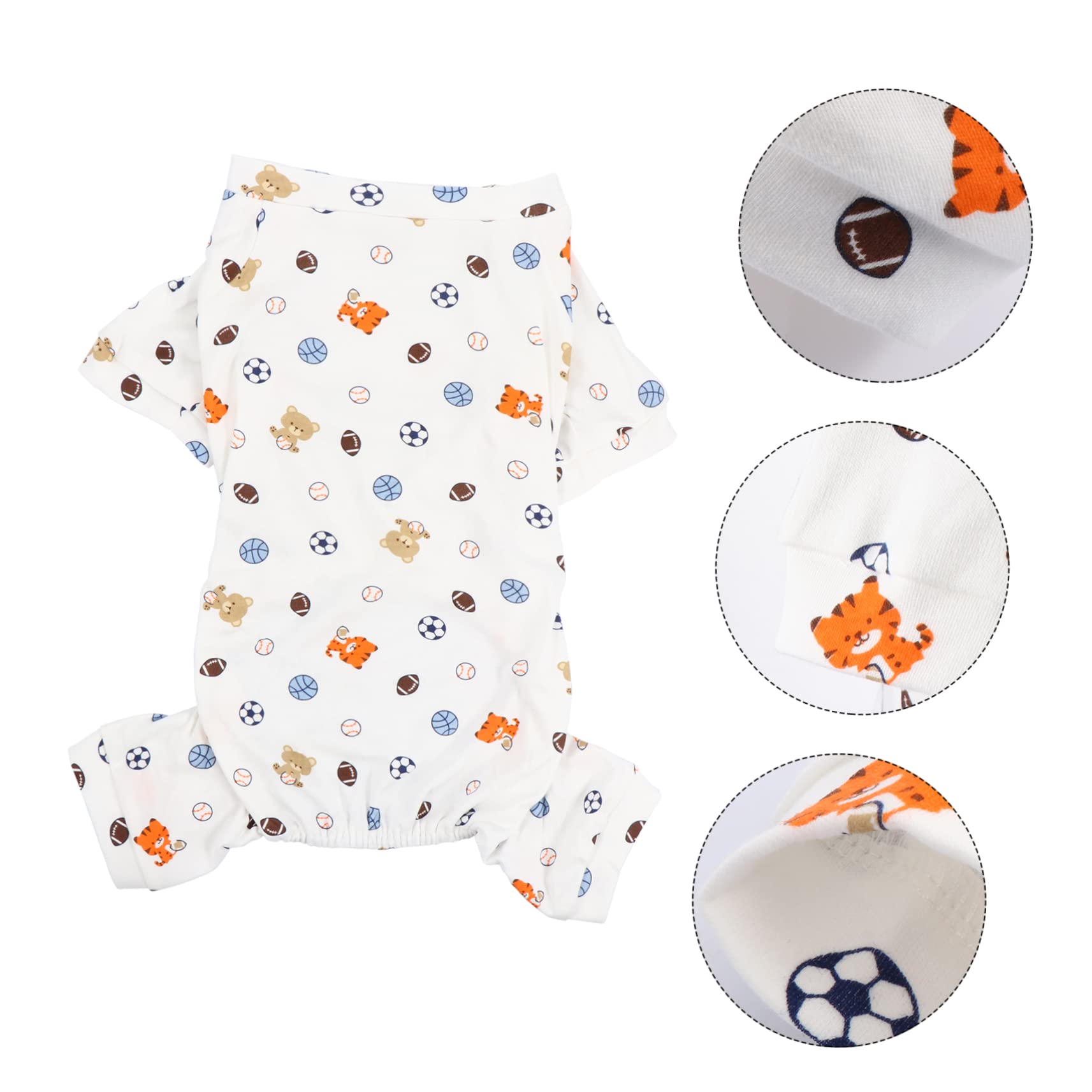 POPETPOP 3pezzi Pigiama Per Cani Traspirante Con Design Cartone Animato Abbigliamento Per Animali Domestici Per Feste Natalizie e Foto Di Famiglia