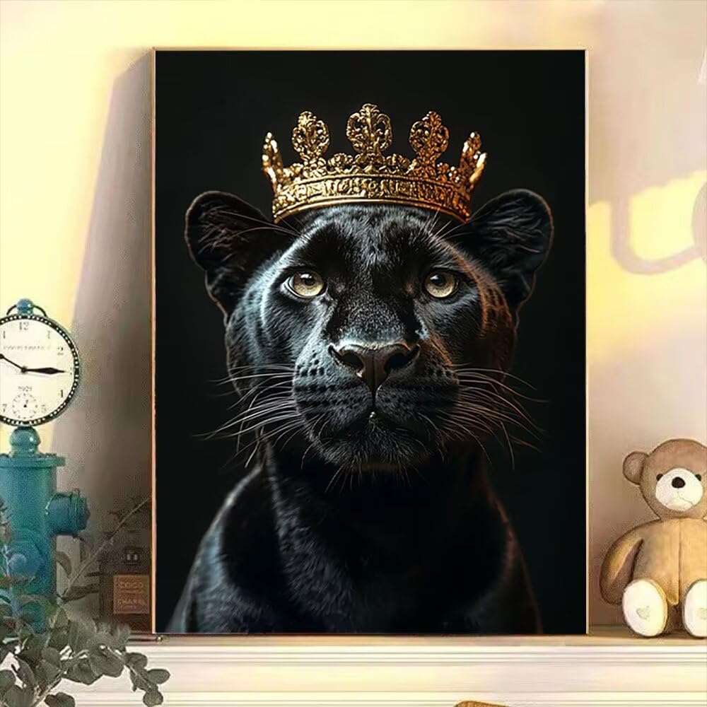 DIY Malowanie po numerach dla dorosłych zestaw, Leopard Animal Pictures for Painting Numbers Akrylowe Farby z Pędzelkami, Dla Początkujących i Dzieci Wiek 90x120cm D7SS-218