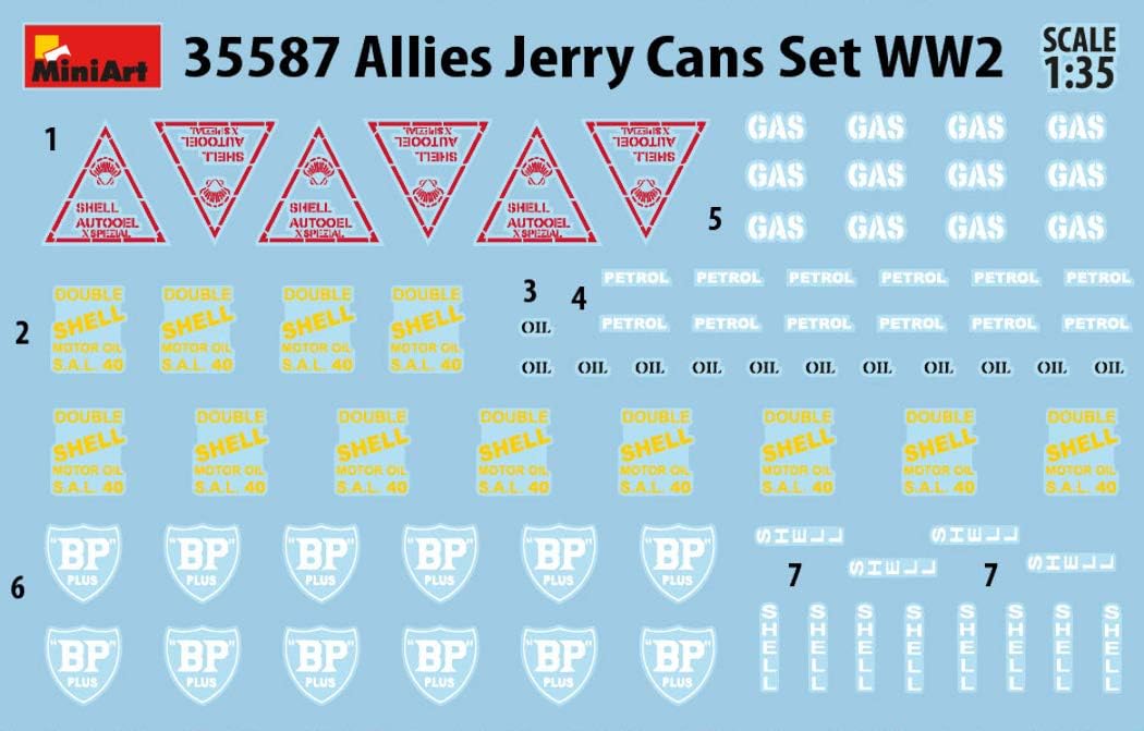Miniart 1: 35 - Allies Jerry Cans Set WWII