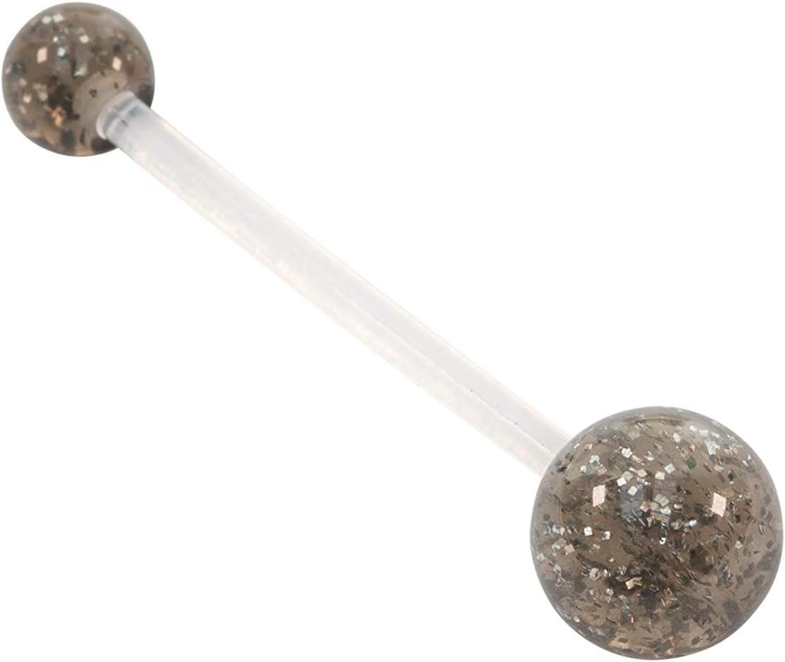 Loving My Bump Glitter Pregnancy Maternity Belly Navel Bar Bioflex/Plastic Flexible PFTE Body Piercing Jewellery Bars/Rings