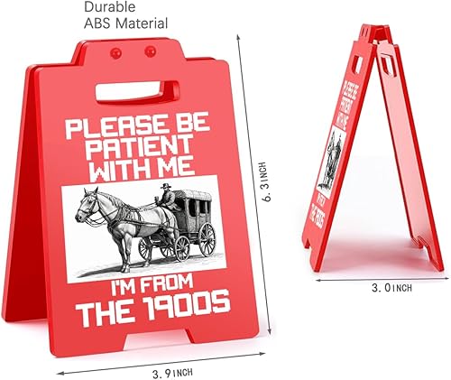 Miniatura 2 de Divertido letrero de decoración de escritorio de oficina, letrero retro con el texto en inglés "I'm From the 1900s", decoración de cubículo, regalos