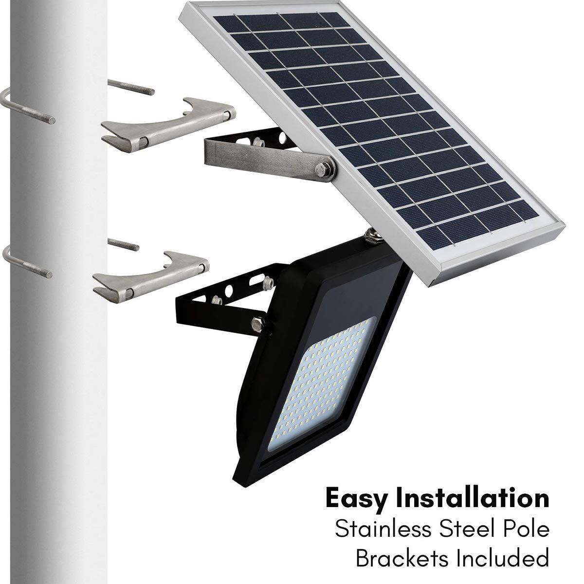 Faro proiettore con panello solare e telecomando 200W 2000LM Potenz
