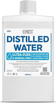 Distilled Water 100ml - 100% Ultra Pure Water - For Labs, Irons, Humidifiers, Cleaning, Engines and more - Distilled in UK 0.1L