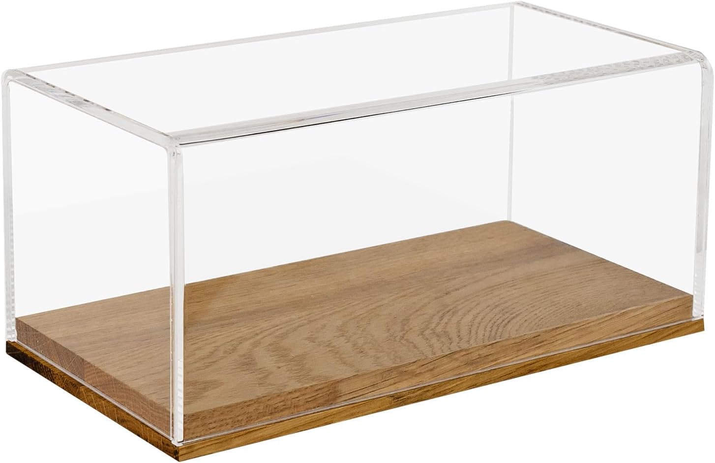 HMF 46871 Zakładka akrylowa z drewnianą podstawą do modeli samochodów | 24 x 12 x 11 cm | przezroczysta