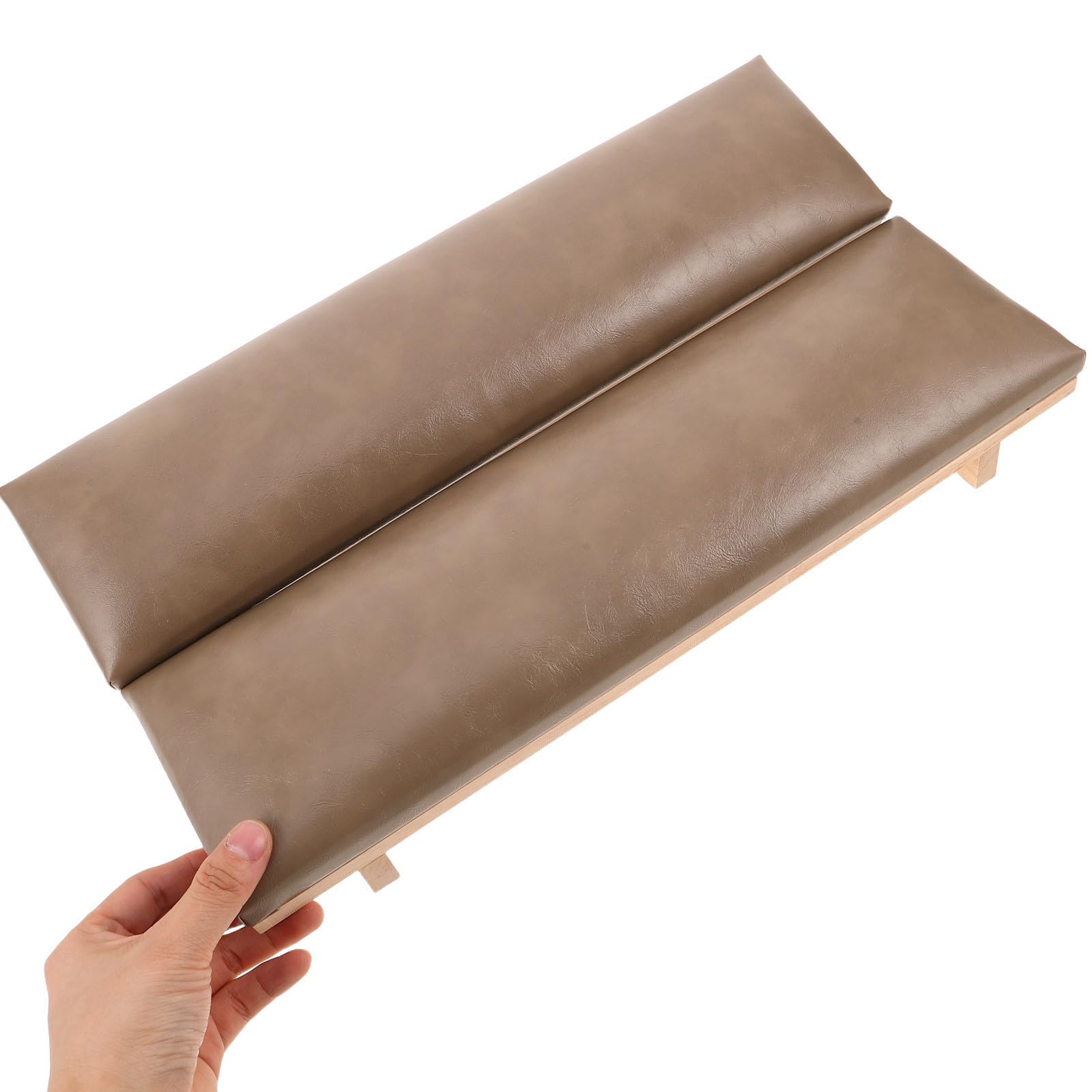 VALICLUD Reposabrazos para Manicura de Piel Sintética con Soporte de Madera 40x10 Cm Cojín Ergonómico para Salón de Uñas Soporte Duradero y Fácil Mantenimiento