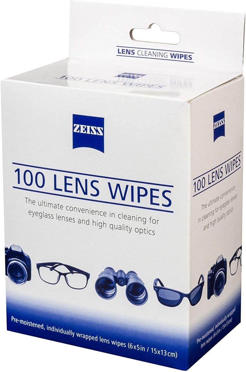 ZEISS EYE GLASS CLEANER EYE CARE ACCESSORIES WIPE 100 CT