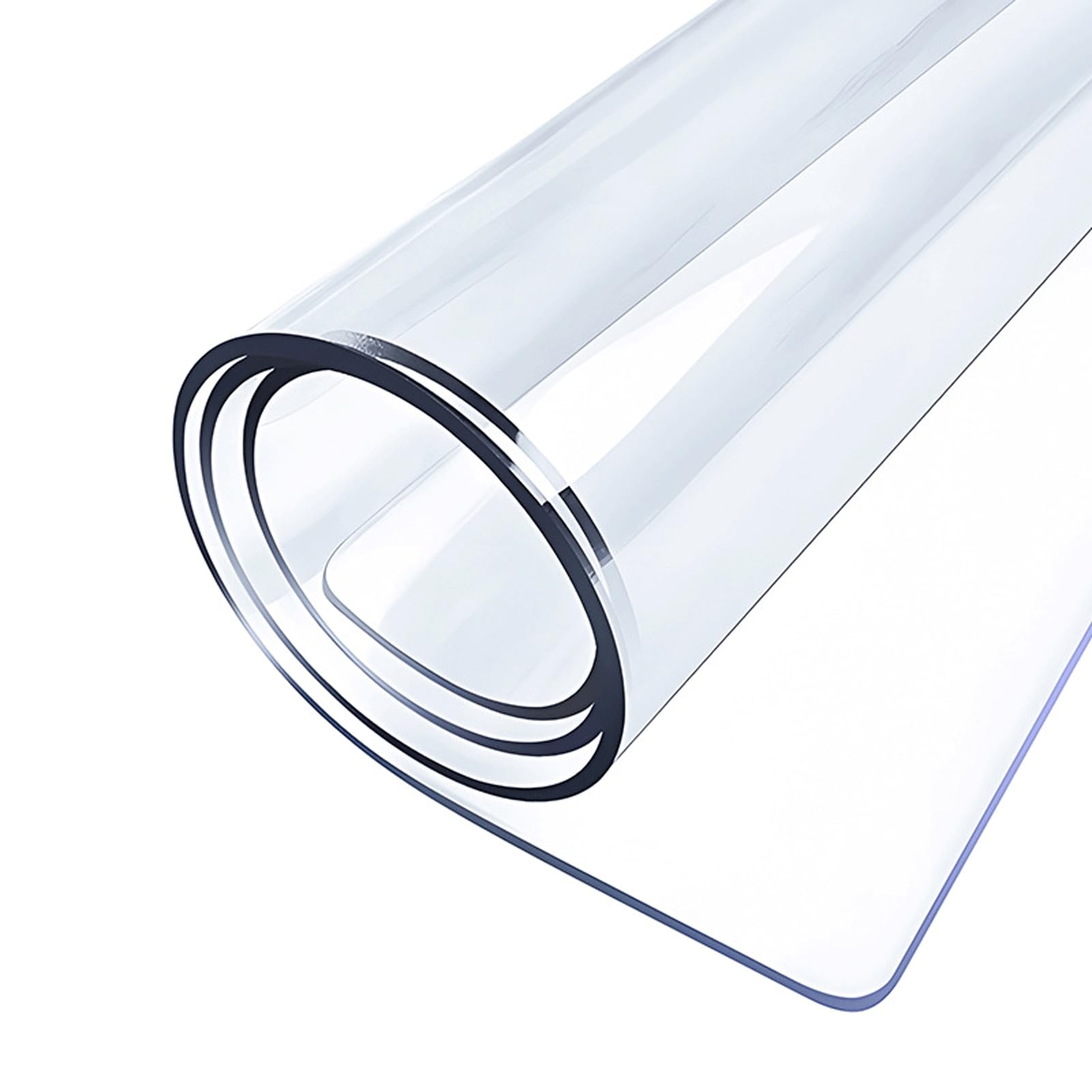 QBYRSSS Waterproof Vinyl Table Cover 1.5mm Thick Clear Plastic Table Protector for Dining Table & Countertop 16x70.8in (40x180cm) – Durable Easy to Clean Scratch Resistant