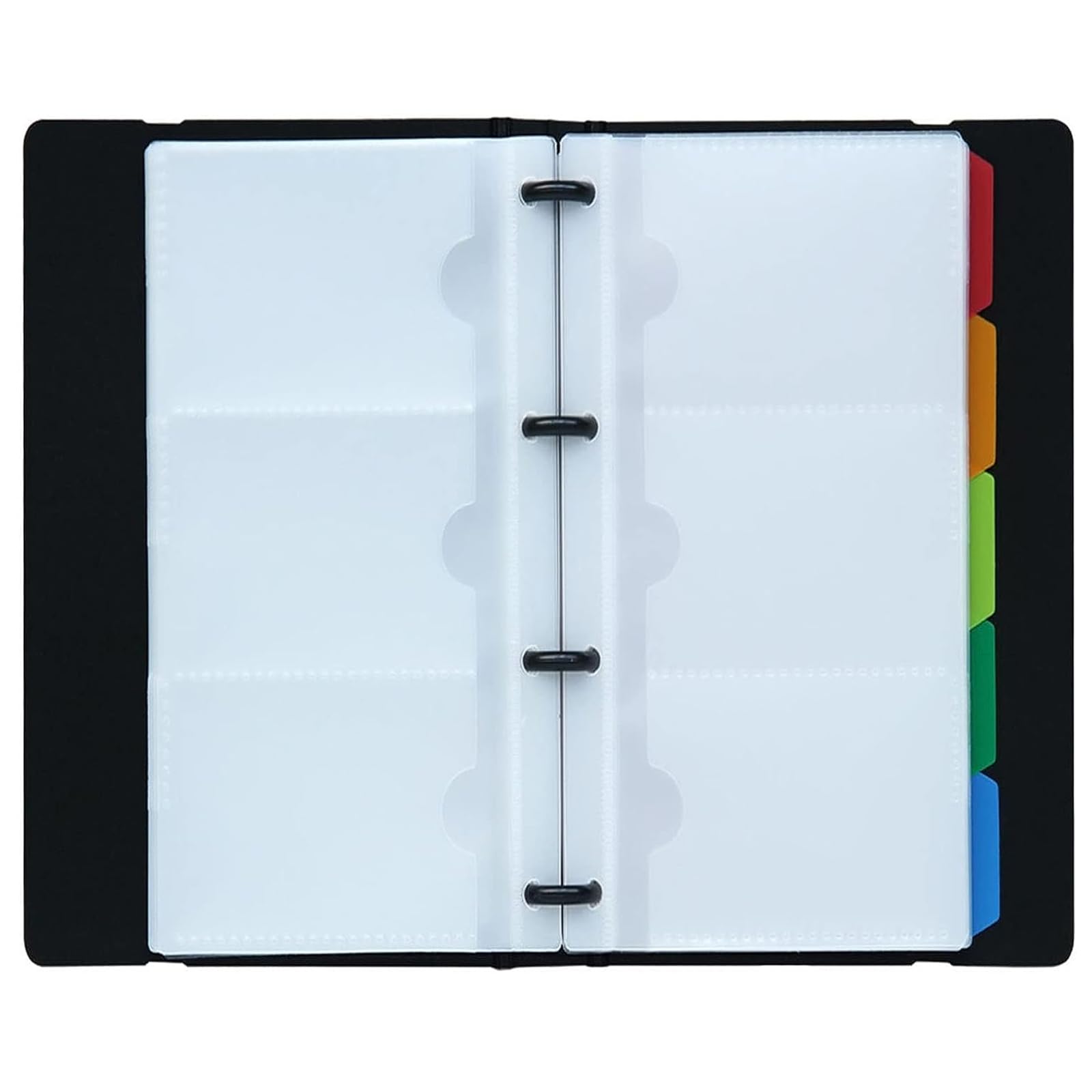 Visitenkartenalbum A5 Rot - Für 240 Karten Ringbuch