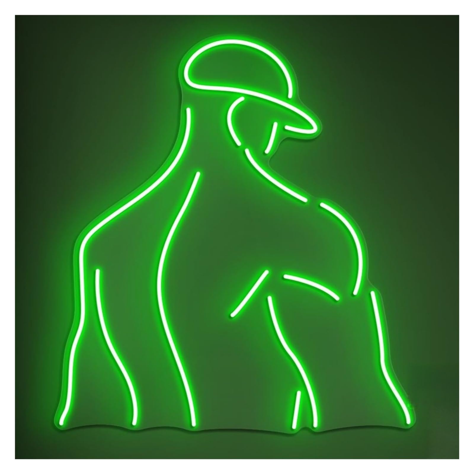 RONGCH Hanging Art Signs Muscular Man Neon Sign, Suitable for Bodybuilder Room Decor with Brightness Adjustable 50cm