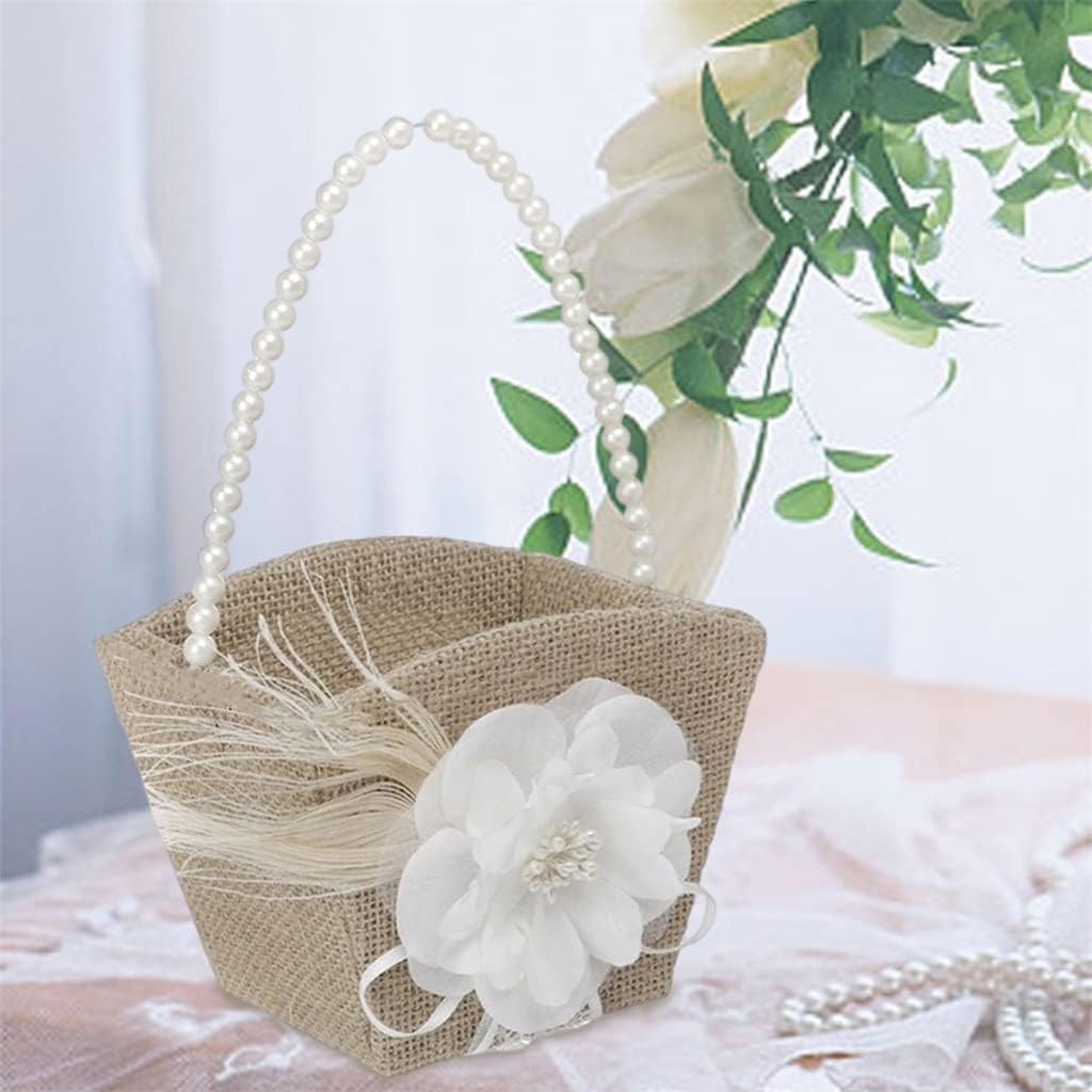 HBJWOV Elegant Wedding Flower Basket Fruit Candies Container Sweet Symbol Party Banquet(E)