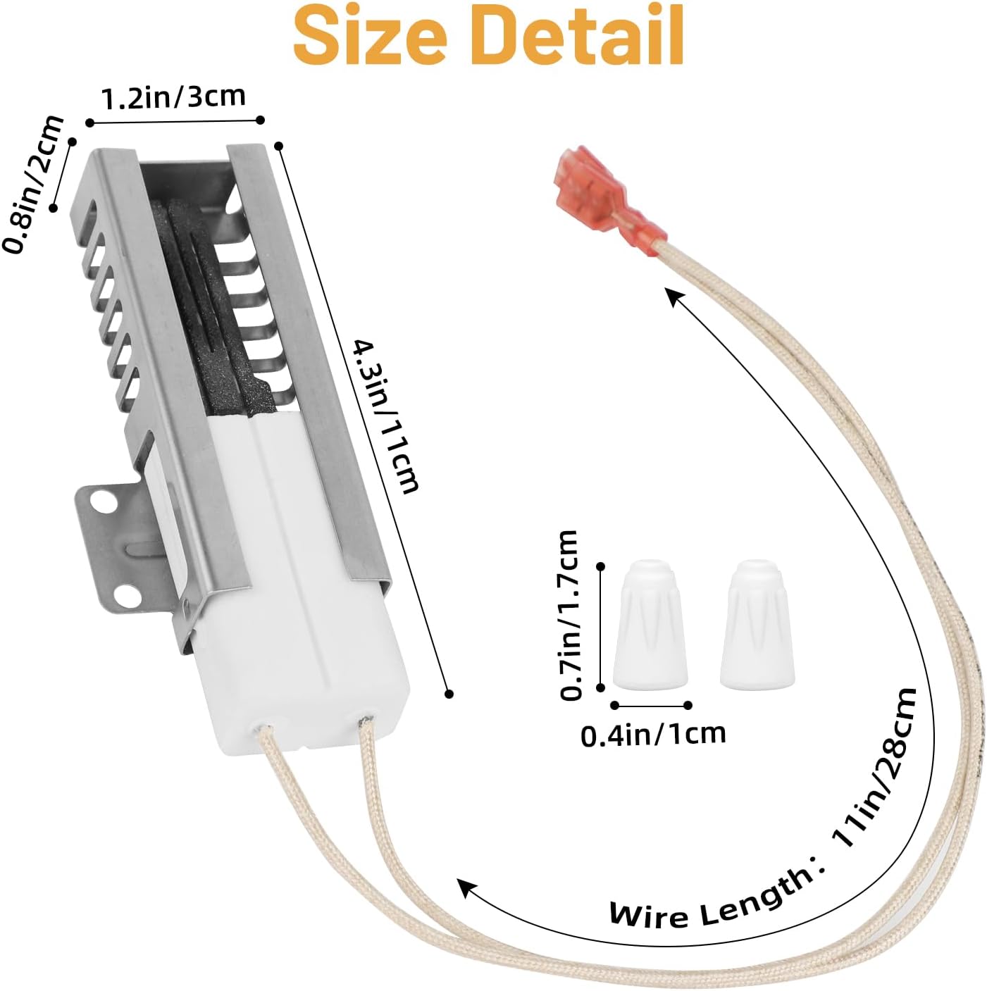 PB040001 Gas Range Oven Igniter,Oven Igniter for Gas Stove for Viking Range Oven Igniter, Replace AP5315579 PB04001 792263 065650-000 SGR4001