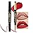 evpct 1Pcs Ruby Red Matte Lip Liner and Lipstick Combo Set Kit for Women, Magic Neutral Lipsticks 24 Hours Original Lipstick and Lips Liner Pencil Stain Gloss Makeup Long Lasting Waterproof, 25