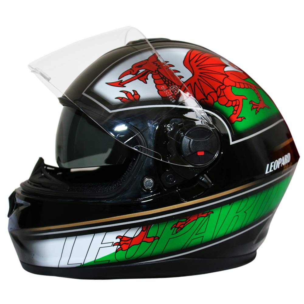 Leopard LEO-828 DVS Full Face Motorbike Helmet - Wales XL (61-62cm