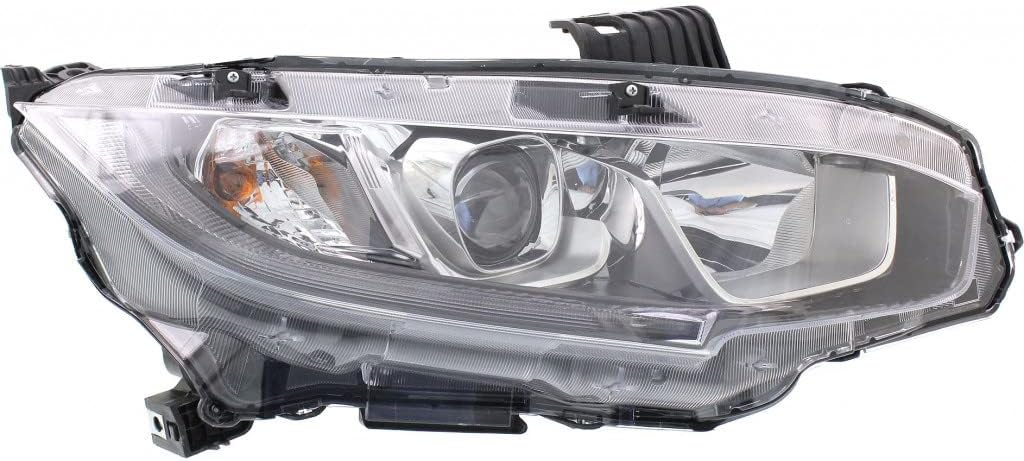 For 2016 2017 2018 Honda Civic Headlight Driver and Passenger Side DOT Certified Bulbs Included HO2502173 HO2503173-Replaces 33150-TBA-A01, 33100-TBA-A01 ;EX|EX-L|EX-T|LX