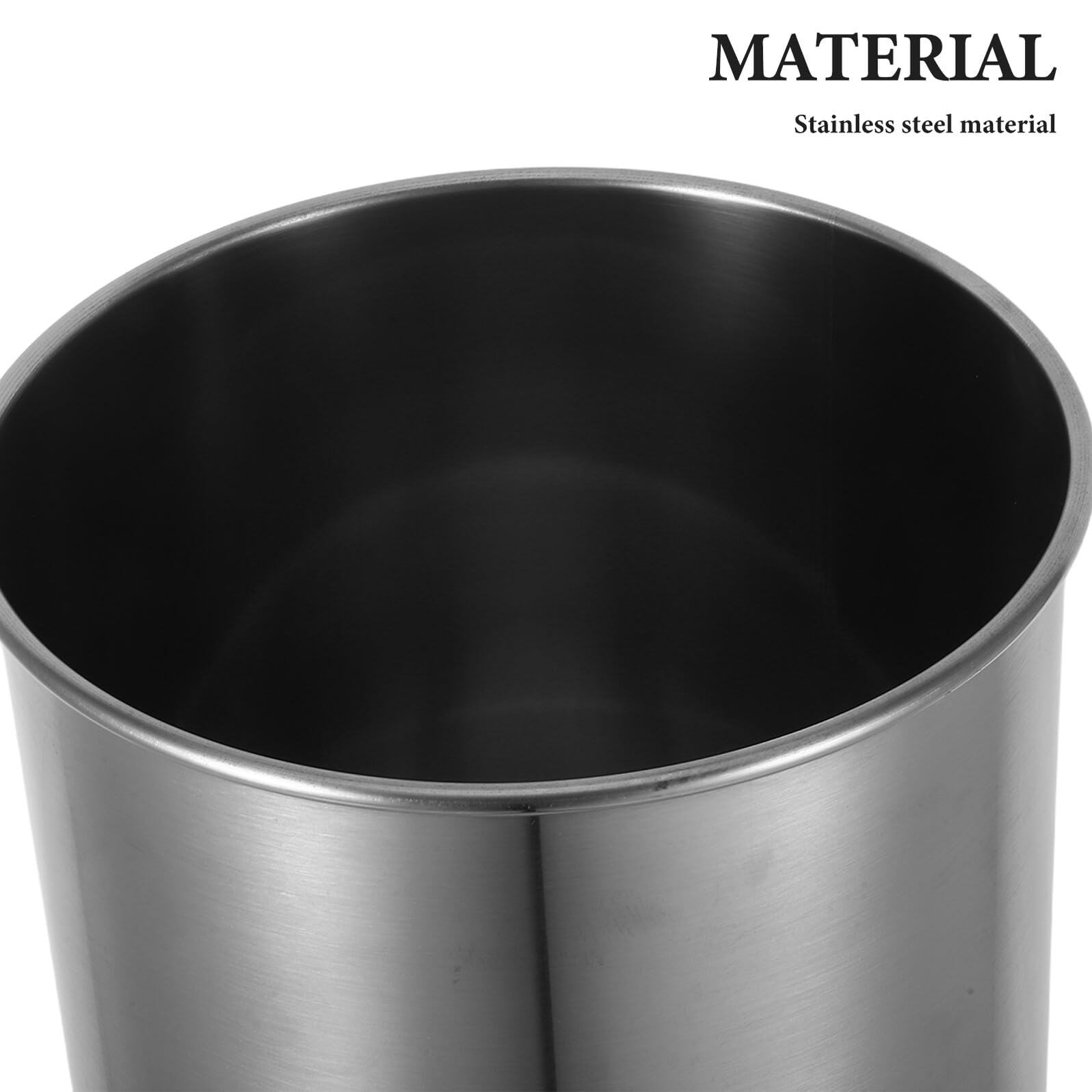 DOITOOL Cubo de Basura de Cocina Empotrado con Tapa Abatible, Acero Inoxidable 304, Juego de 3 Piezas para Encimera, Bote de Basura Compacto para Hogar, Restaurante y Hotel