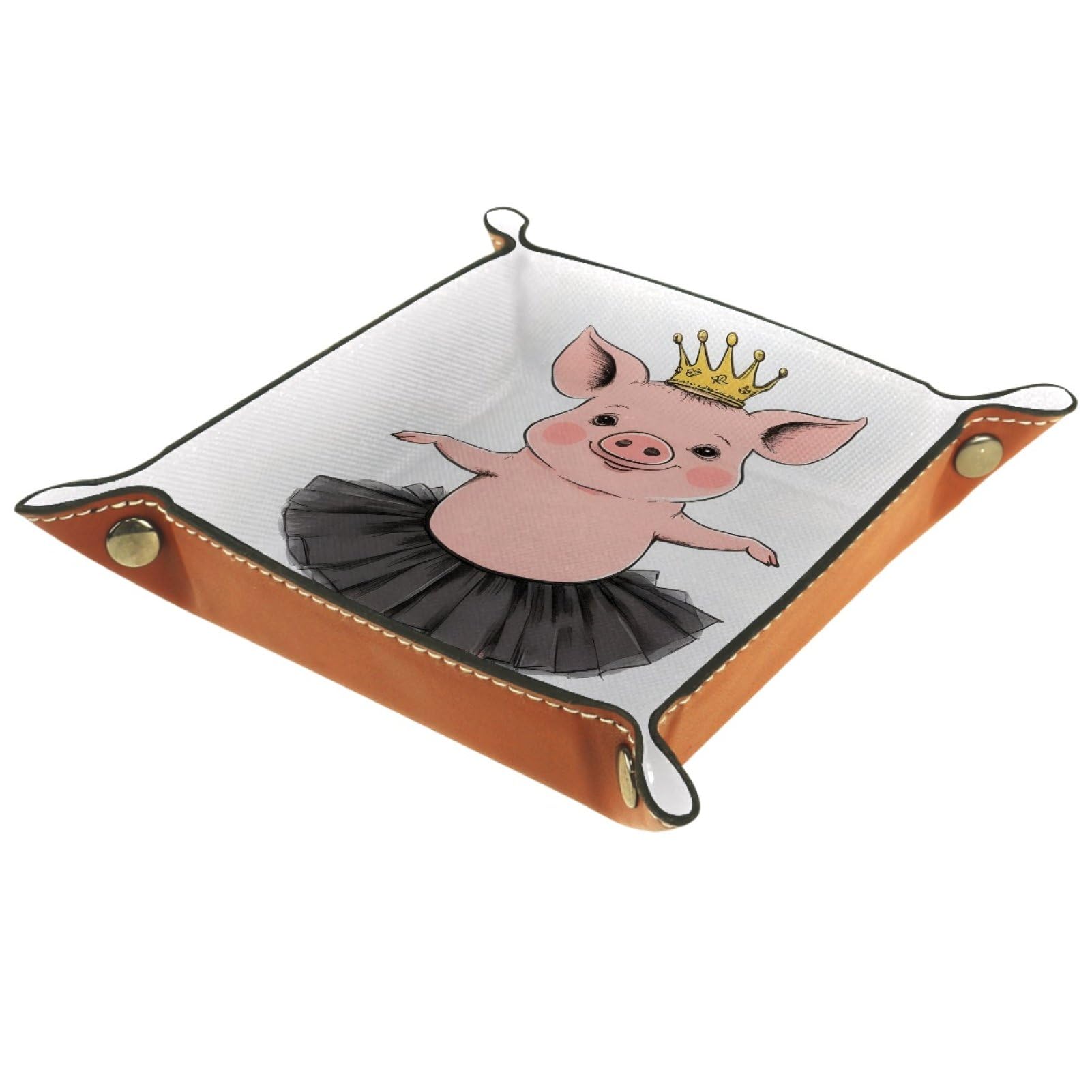 Dancing Pig Portable Folding Dice Rolling Tray, Microfiber Leather Dice Holder for Dice Games Like RPG, DND and Other Table Games, 20.5 Γ 20.5 cm