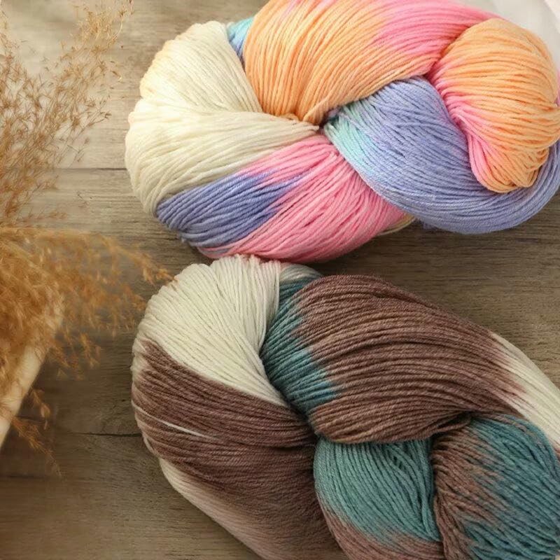 2 Piezas de 235-250 g de Hilo de Lana para Tejer a Mano, Hilo de Lana Degradado, para Tejer Gorros, suéteres, Bufandas y Mantas de Crochet