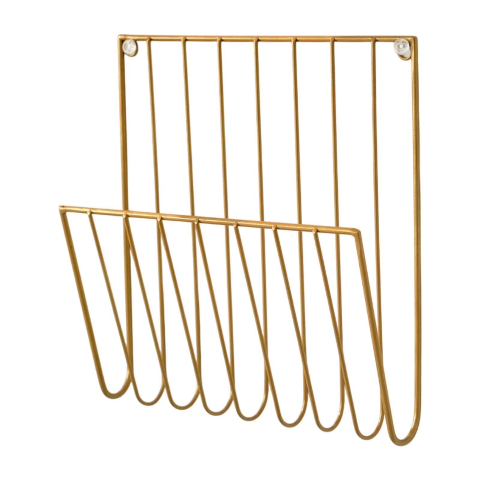 CALANDIS Wall Mounted File Holder Versatile Magazine Rack for Letters Files Envelopes Gold | Magazine Racks | Home Organization | Household Supplies & Cleaning | Home & Garden-image-15